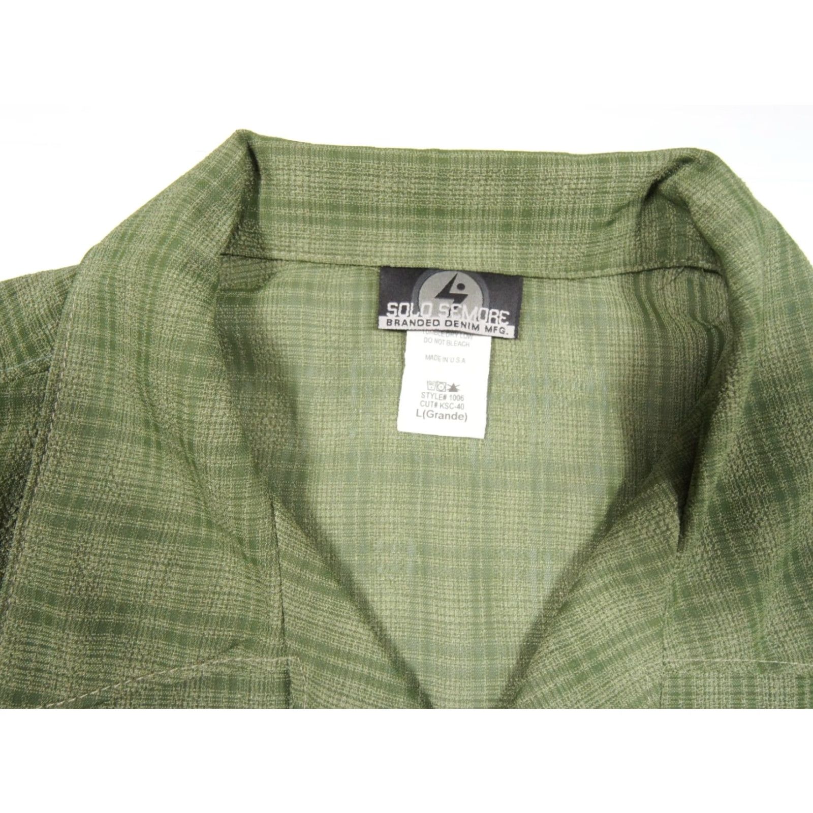 Vintage VINTAGE Solo Semore Shirt Men Large Green Button Down 90s Y2K Skate Rave Chicano Men Size US L / EU 52-54 / 3 - 7 Thumbnail
