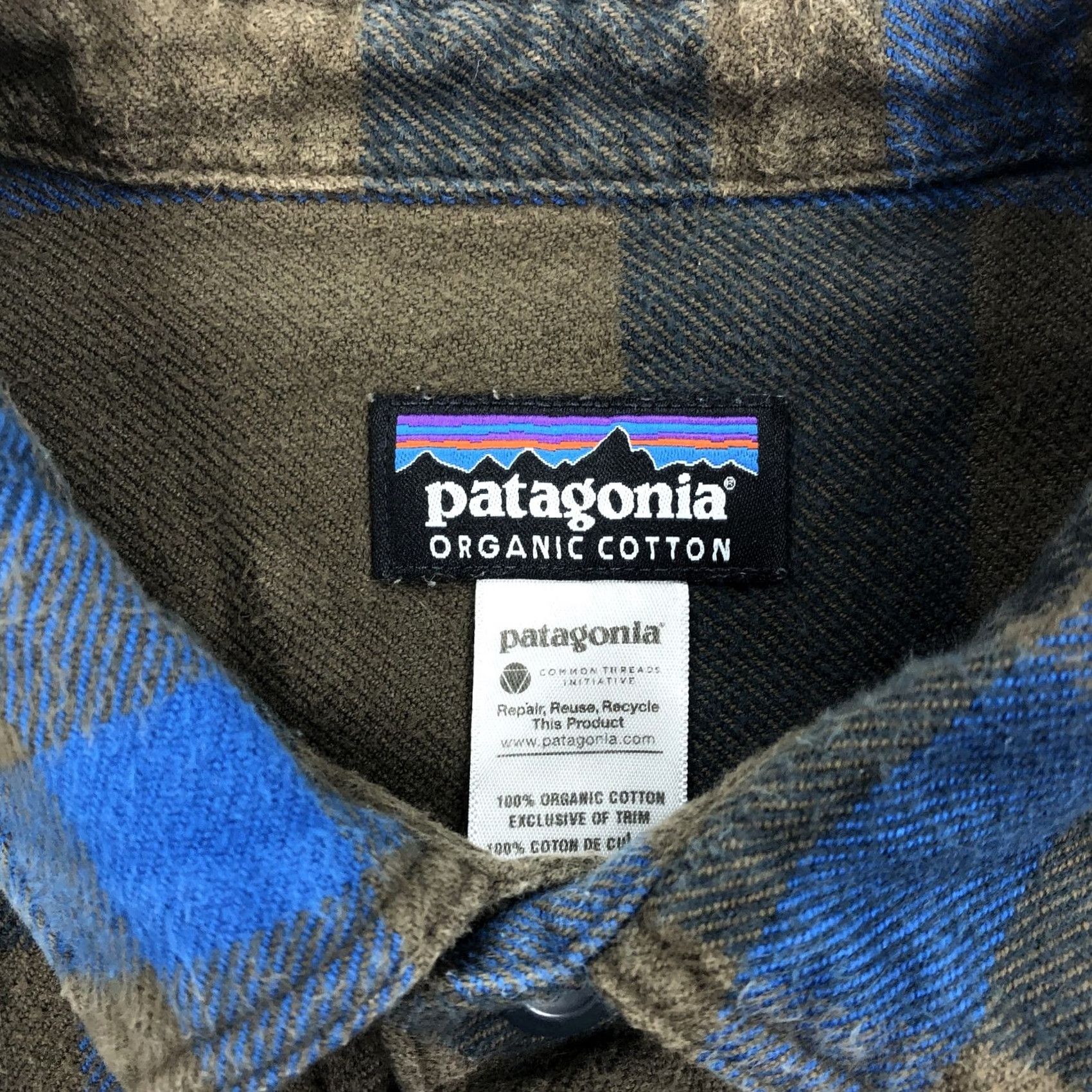 Patagonia Patagonia Shirt Mens L Organic Cotton Fjord Flannel Brown Blue Plaid Button Down Size US L / EU 52-54 / 3 - 3 Thumbnail