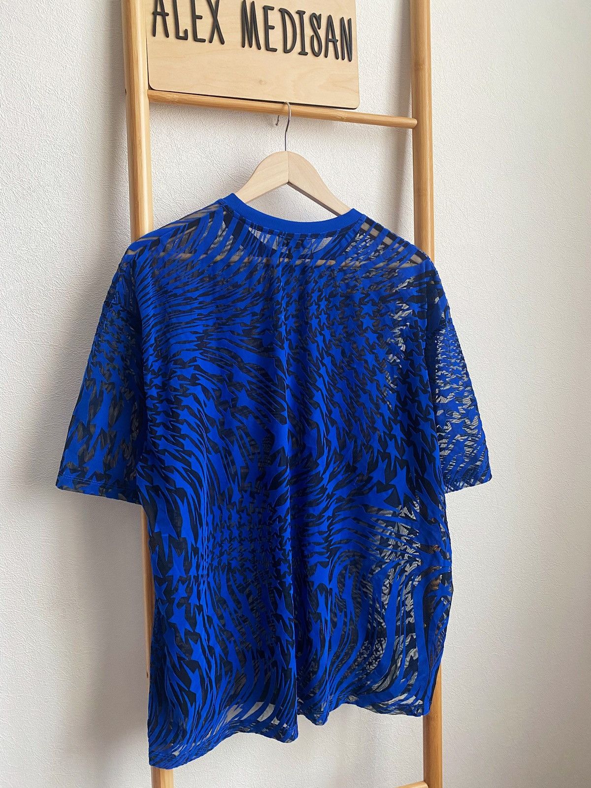 Mugler Mugler x H&M Swirling Star Mesh T-Shirt Size US L / EU 52-54 / 3 - 16 Thumbnail