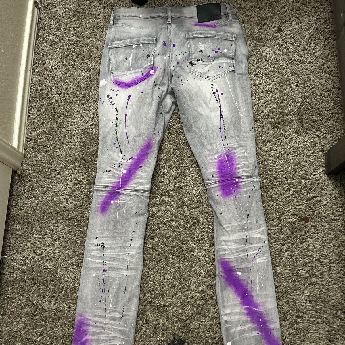 rue21 grey and purple jeans Size US 34 / EU 50 - 4 Thumbnail