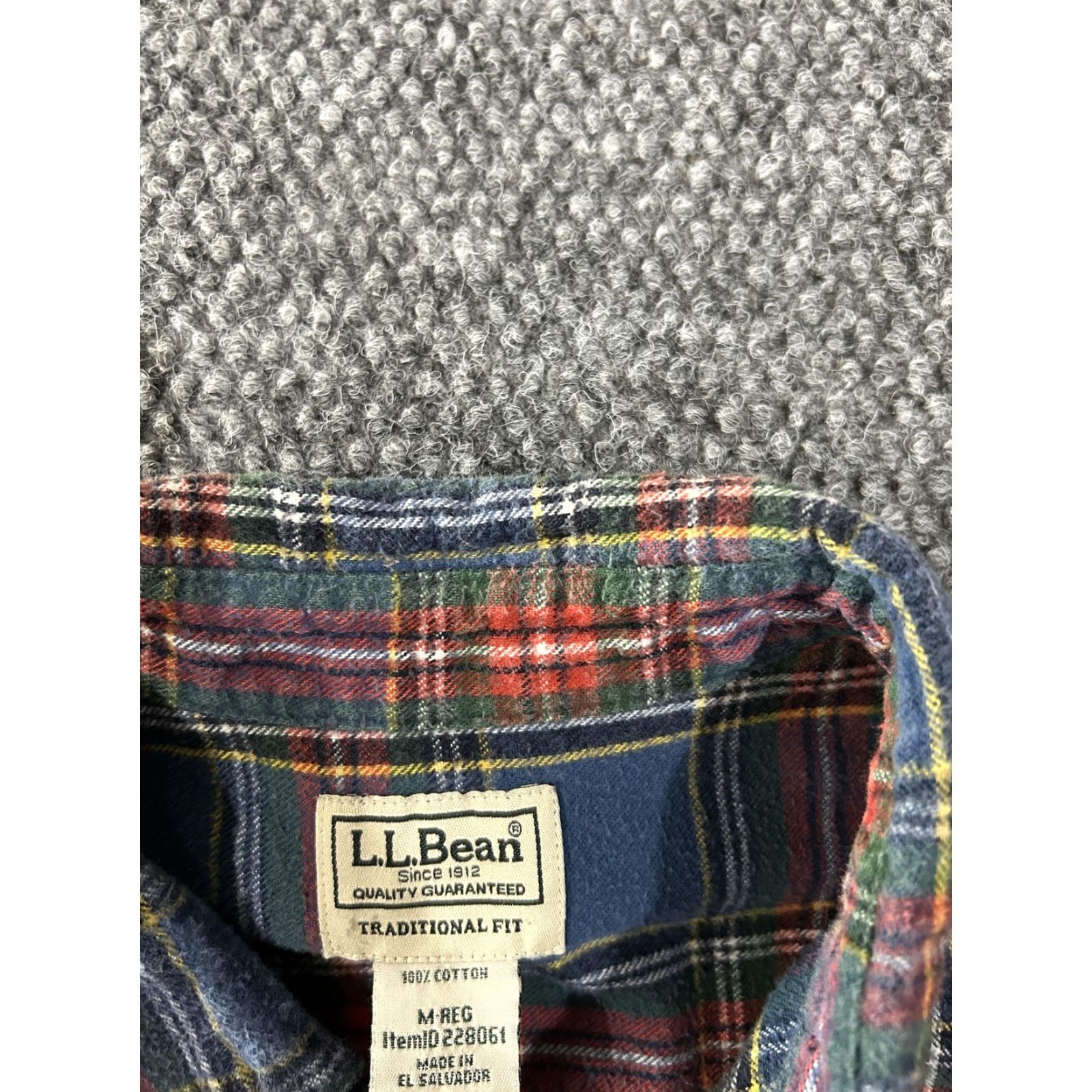 Vintage L.L.Bean Shirt Mens M Blue Plaid Flannel Button Front Long Sleeve Cotton Size US M / EU 48-50 / 2 - 4 Thumbnail