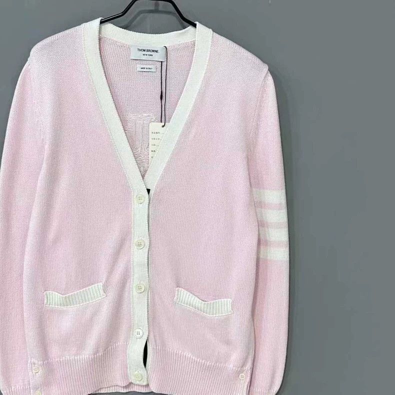 Thom Browne Thom Browne White floral knit cardigan Size S / US 4 / IT 40 - 1 Thumbnail