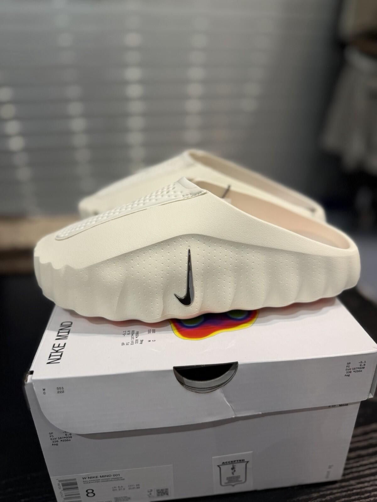 Nike Size 8W/7M Nike Mind Slide 001 Sail Brand New Women Release Size US 8 / EU 41 - 1 Thumbnail