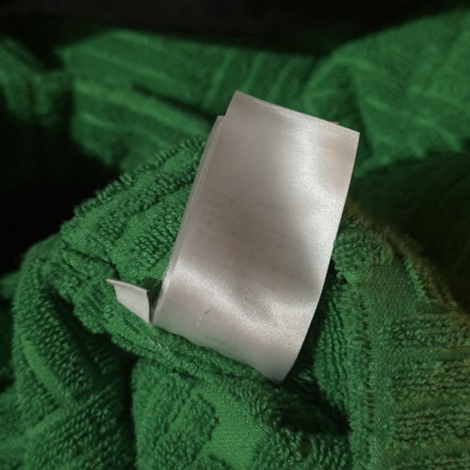 Bottega Veneta $750 Grass Green Intreccio Pattern Cotton Bathrobe Size ONE SIZE - 17 Thumbnail