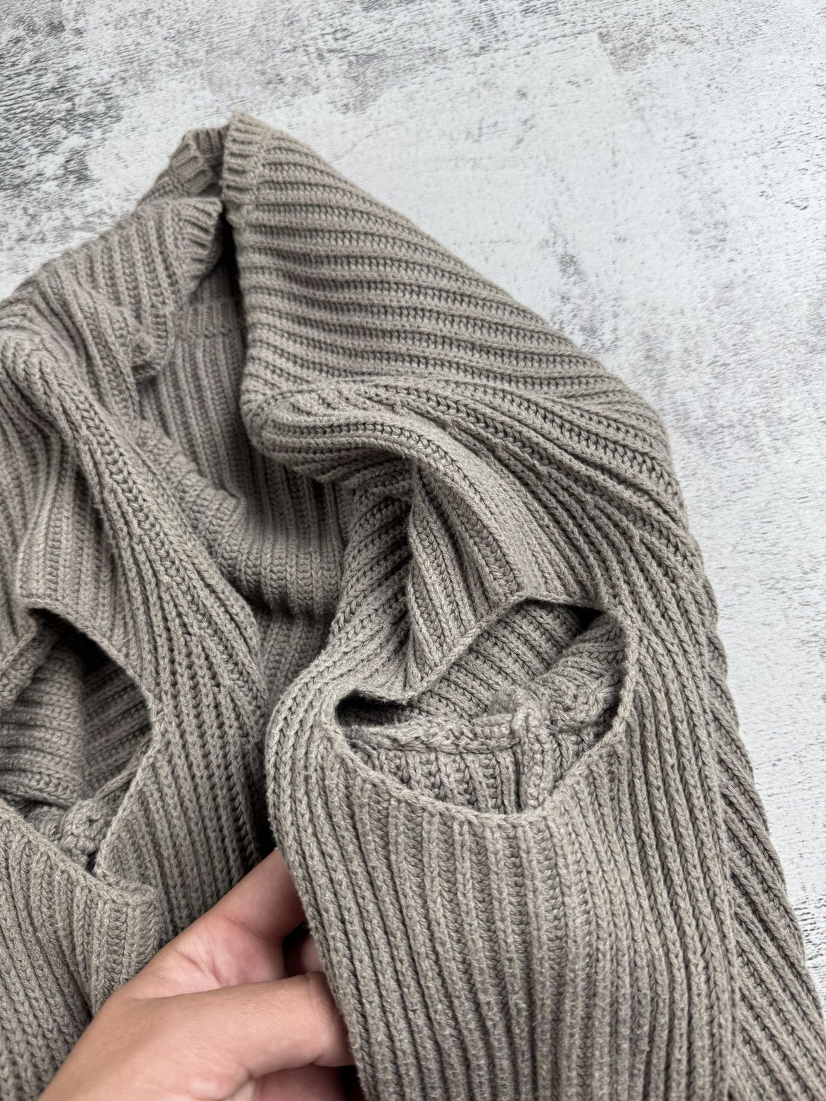 Allsaints AllSaints Ria Jumper Large Knited Beige Cotton Sweatshirt Sweater Pullover Size US L / EU 52-54 / 3 - 11 Thumbnail