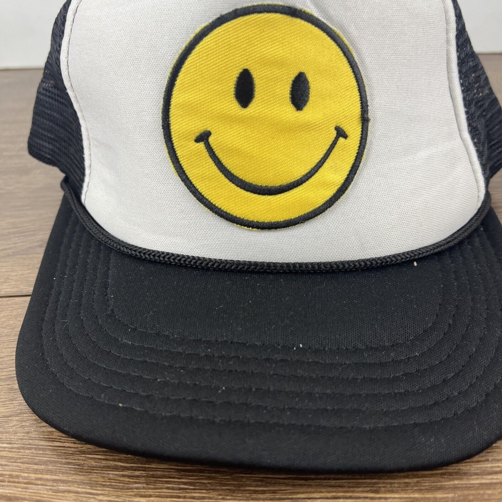 Other Smiley Face Snapback Hat Smile White Hat Adjustable Adult Si Size ONE SIZE - 6 Thumbnail