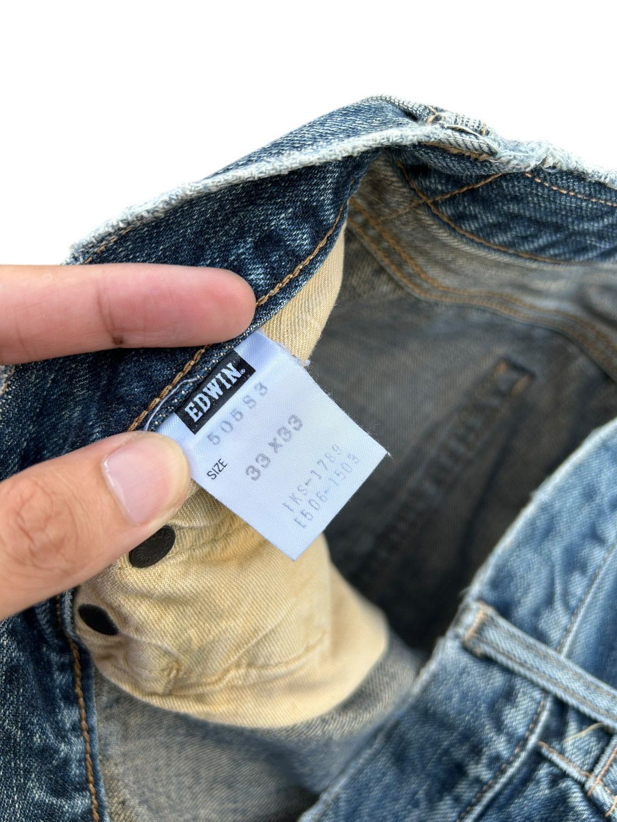 Kapital Vintage Edwin 505 Selvedge Distressed Denim Jeans Size US 33 - 6 Thumbnail
