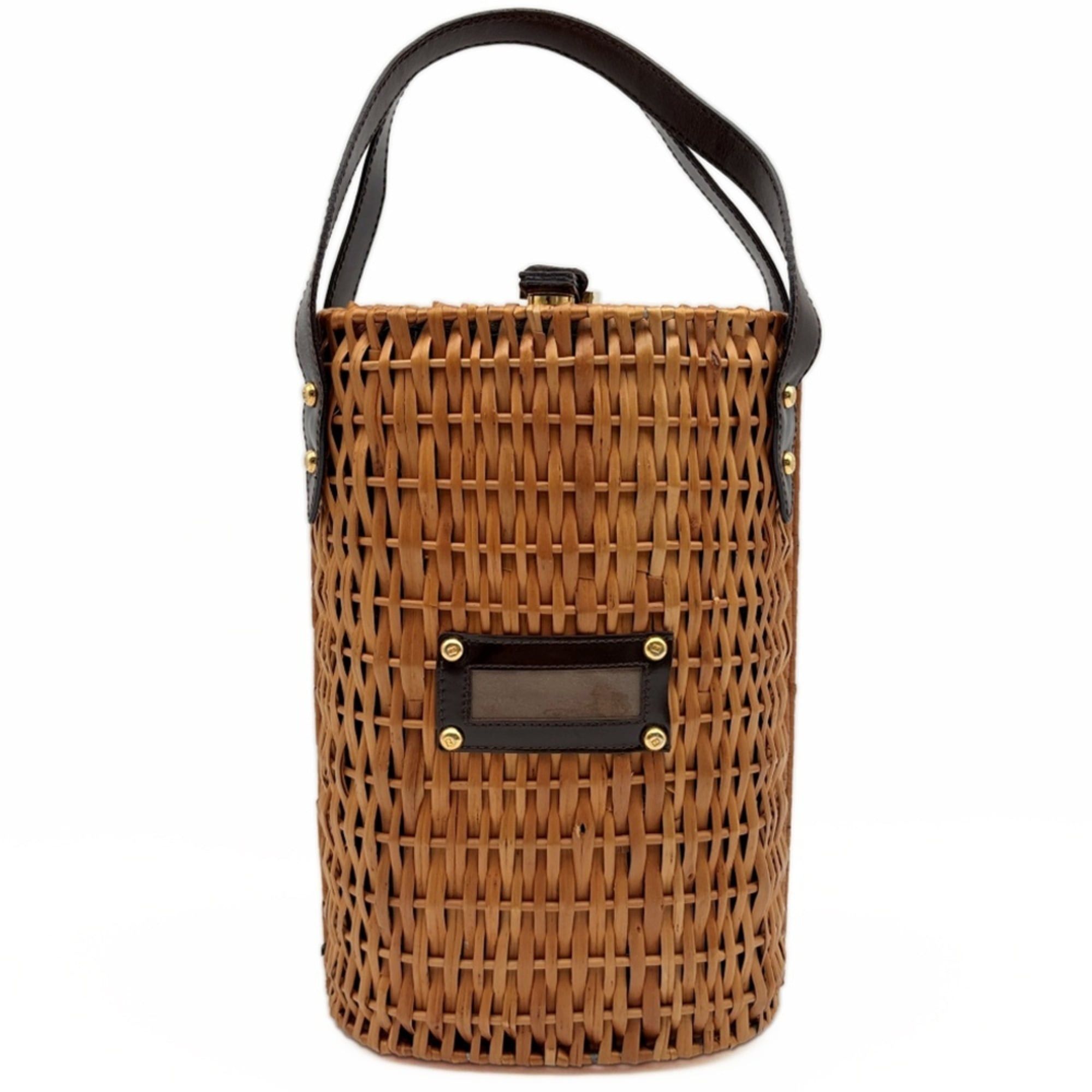 Fendi Fendi Zucca bag, rattan and leather, brown/dark brown, resort style. Size ONE SIZE - 1 Thumbnail