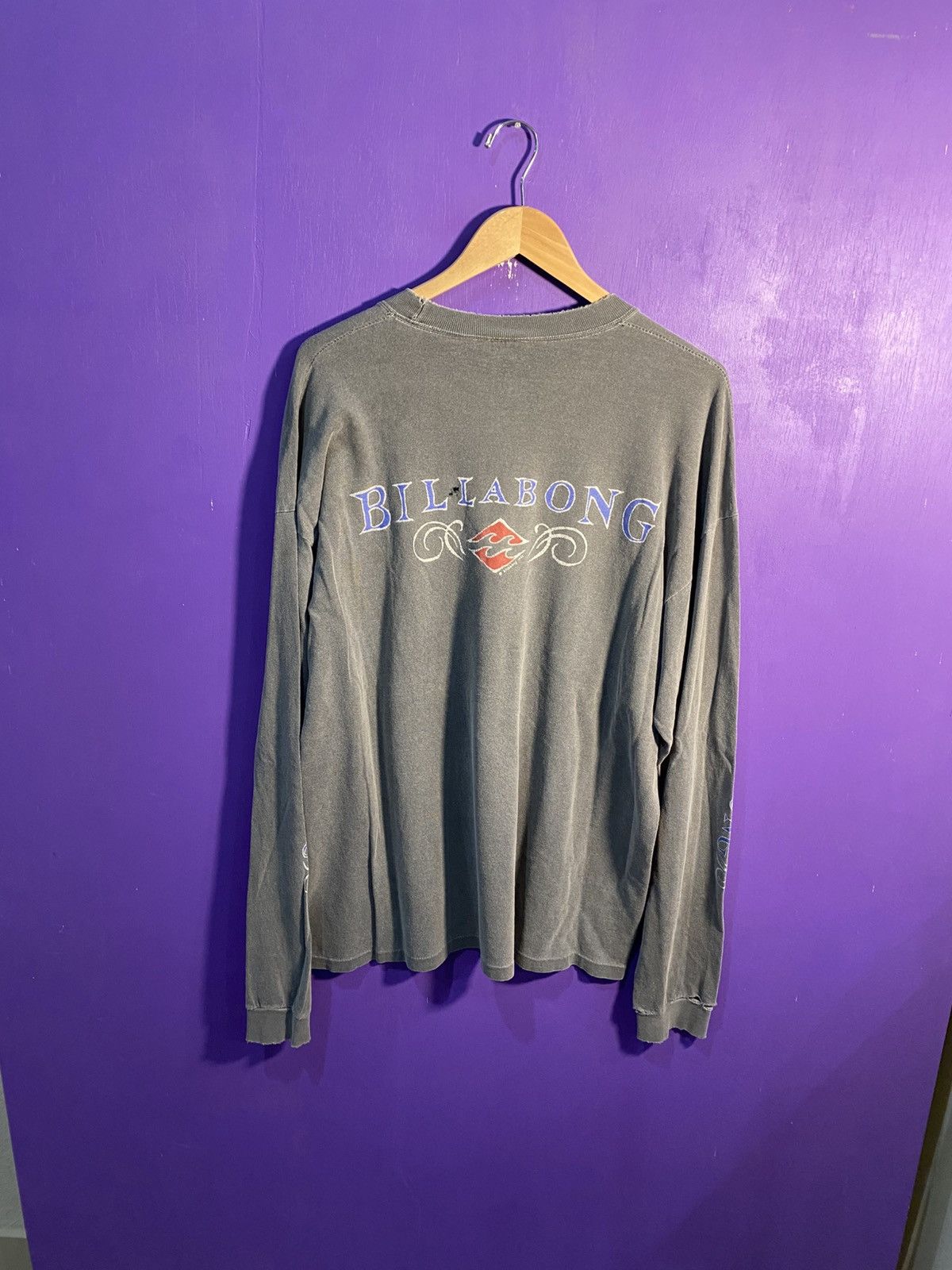 Billabong Vintage 90s Billabong mullet logo long-sleeve t-shirt Size US XL / EU 56 / 4 - 2 Thumbnail
