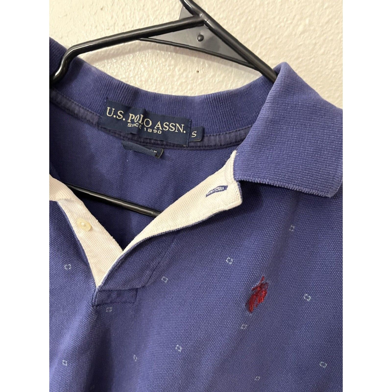 Vintage US Polo Assn Polo Shirt Mens S Blue Short Sleeve Collared 100% Cotton Logo Size US S / EU 44-46 / 1 - 3 Thumbnail