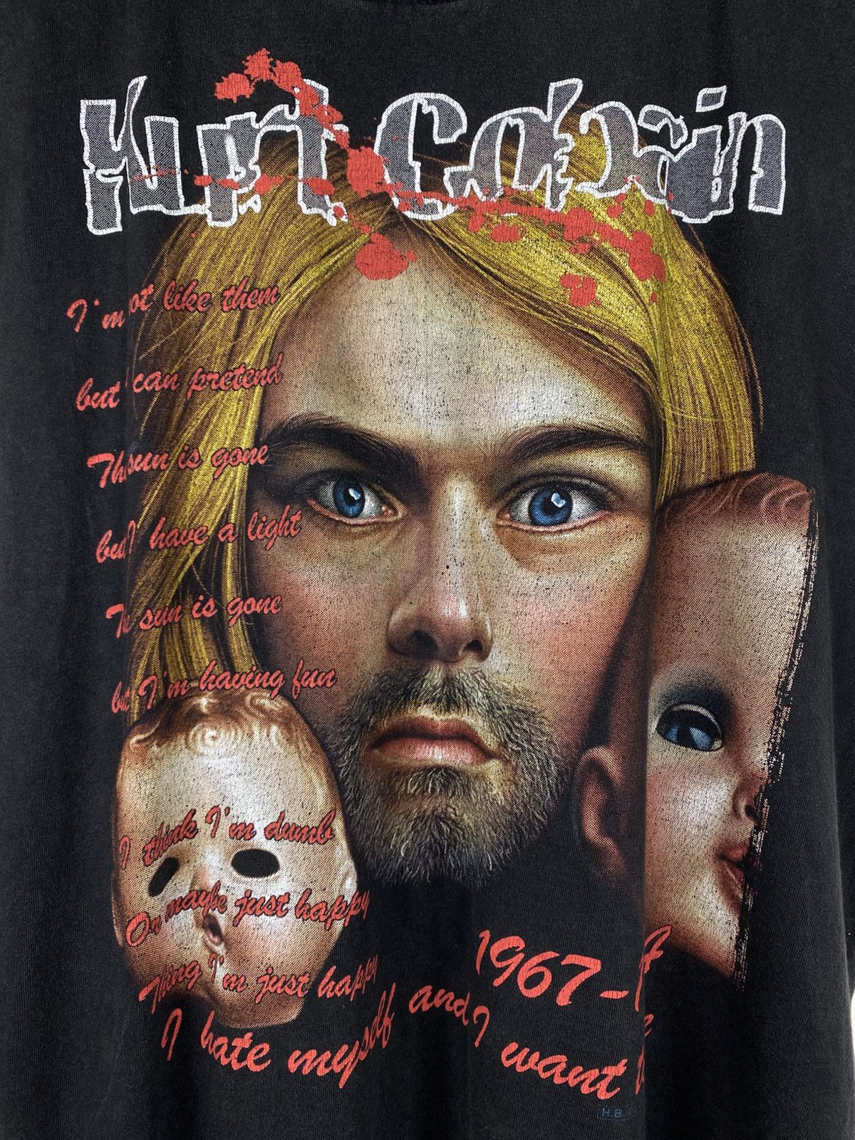 Band Tees Vintage 90’s Kurt Cobain Tank Shirt Top Sleeveless Black Size US M / EU 48-50 / 2 - 3 Thumbnail