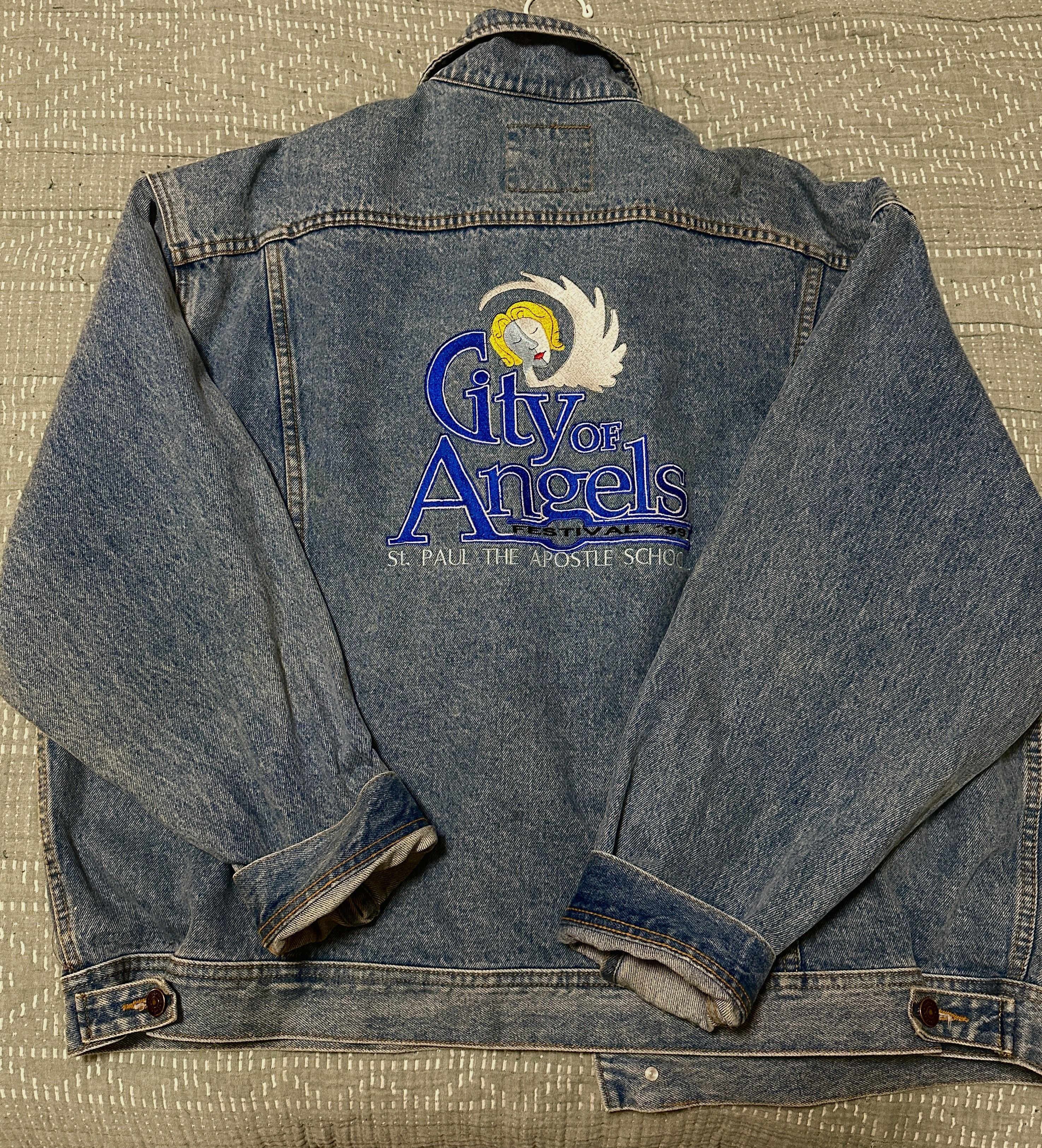 image of Vintage 1999 Lee Denim Jacket in Blue Denim, Men's (Size 2XL)