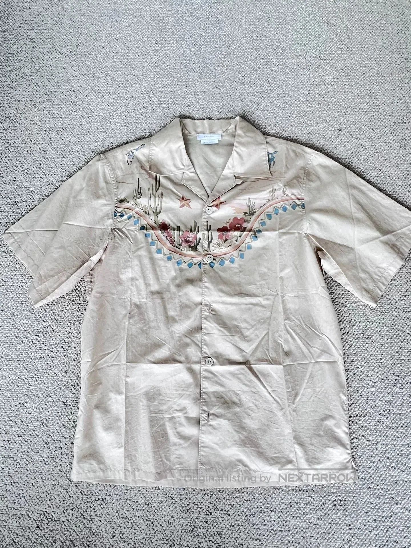 Prada prada western style cuban collar short sleeve shirt. Size US L / EU 52-54 / 3 - 1 Thumbnail