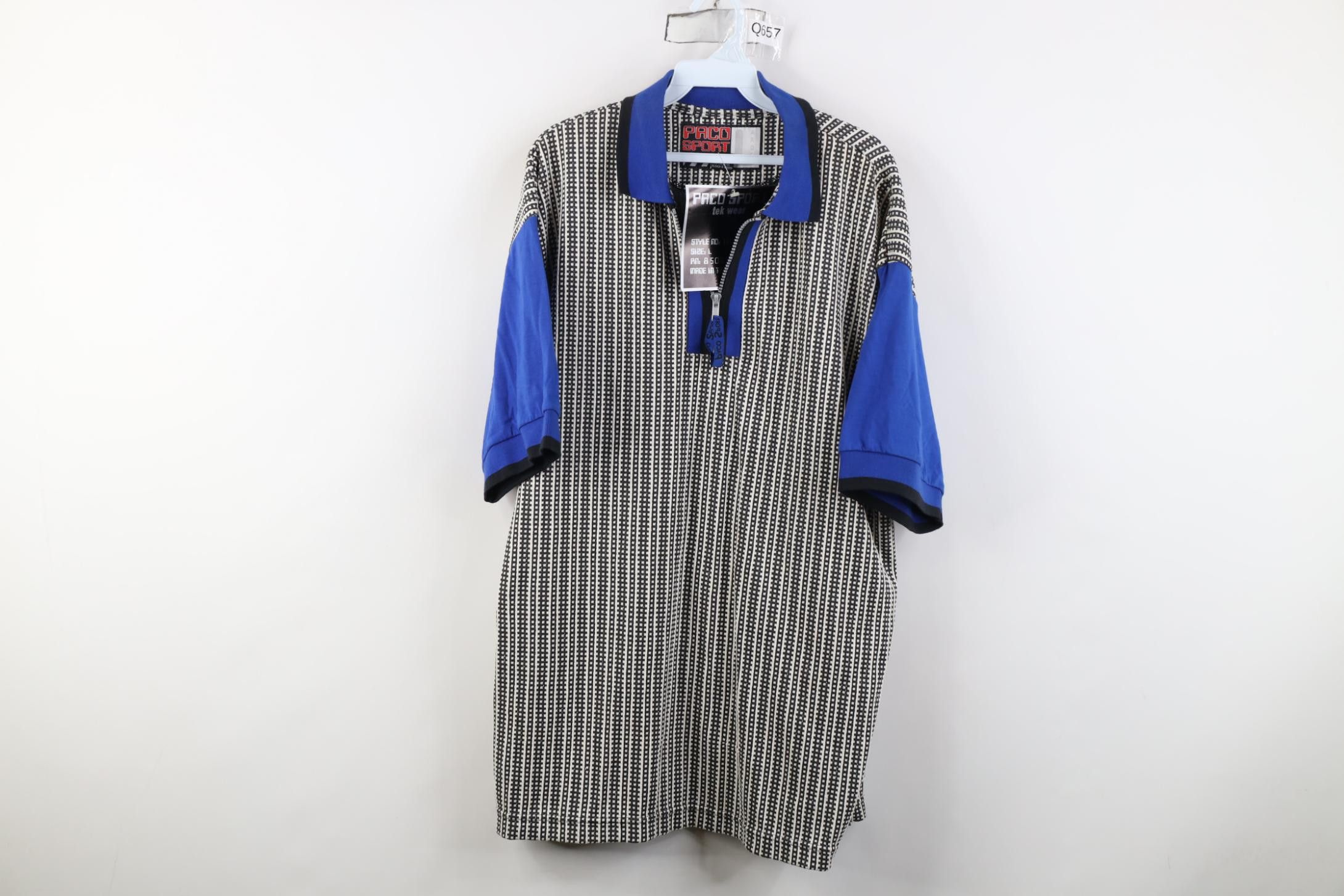 Vintage Deadstock Vintage 90s Streetwear 1/4 Zip Baggy Polo Shirt Size US L / EU 52-54 / 3 - 1 Thumbnail