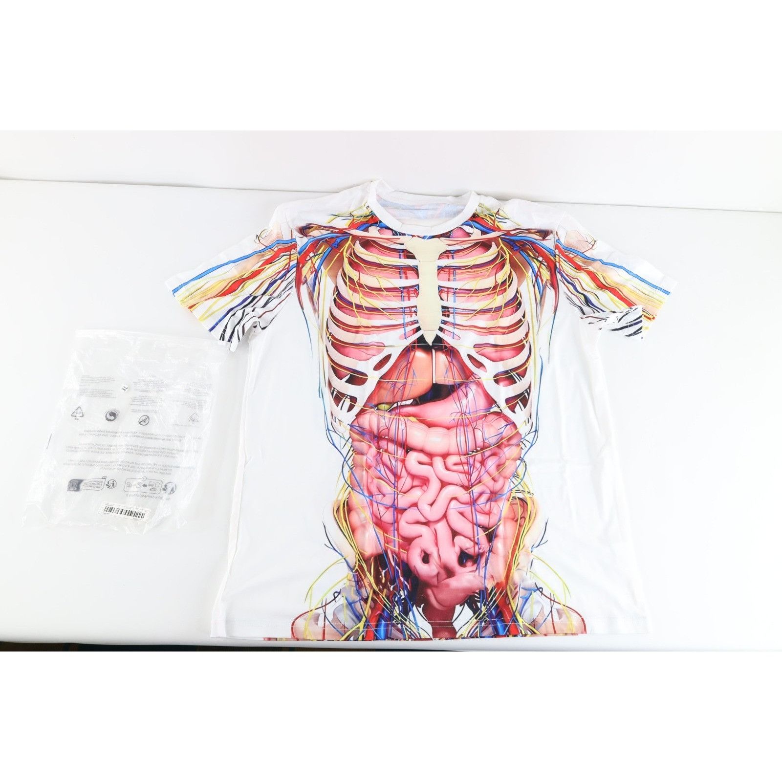 Vintage Deadstock Vintage Streetwear All Over Print Anatomy T-Shirt Size US XL / EU 56 / 4 - 1 Thumbnail