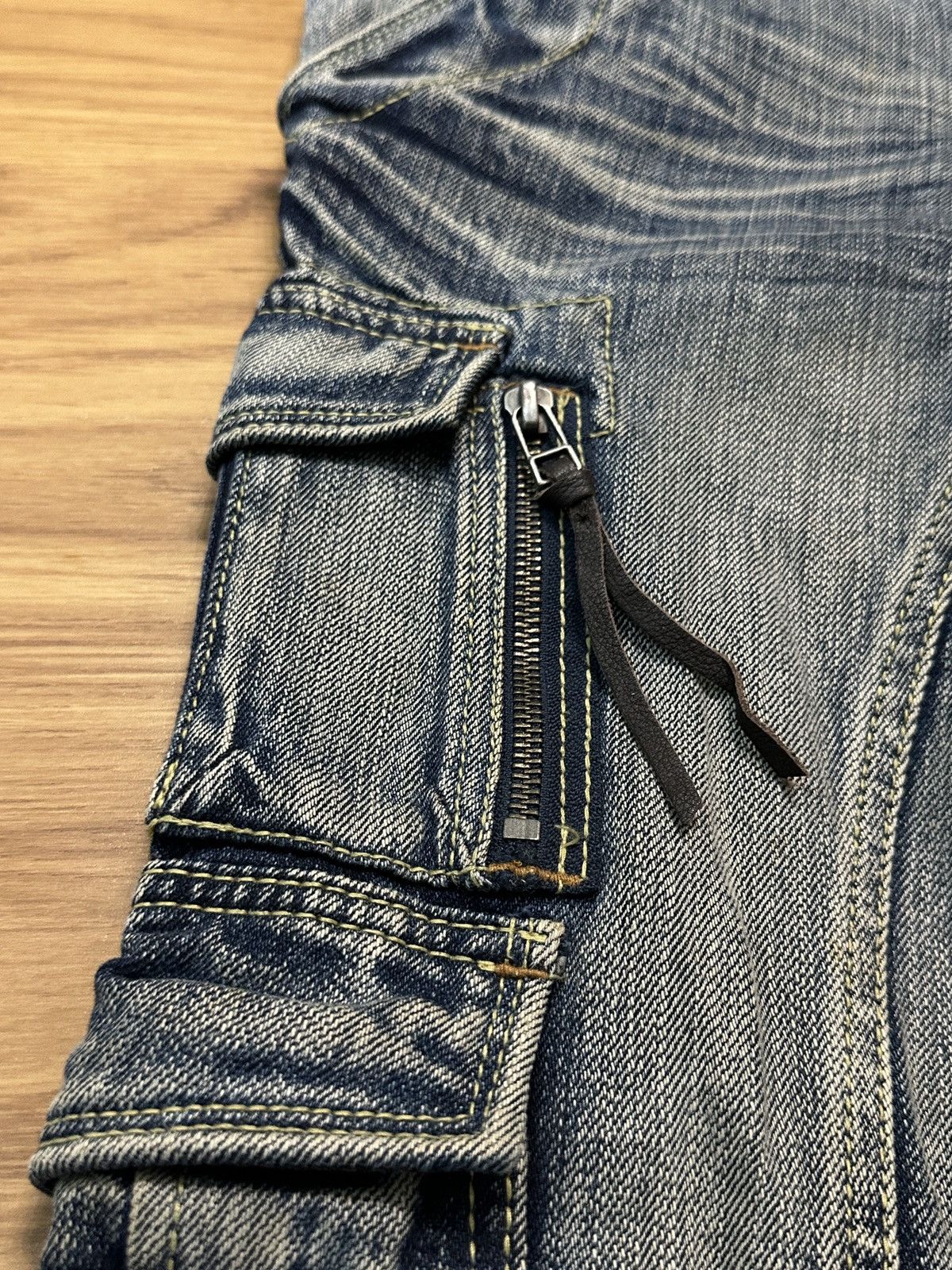 Nicole Club Nicole Club For Men Flare Multi Pocket Bondage Denim Jeans Size US 32 / EU 48 - 5 Thumbnail