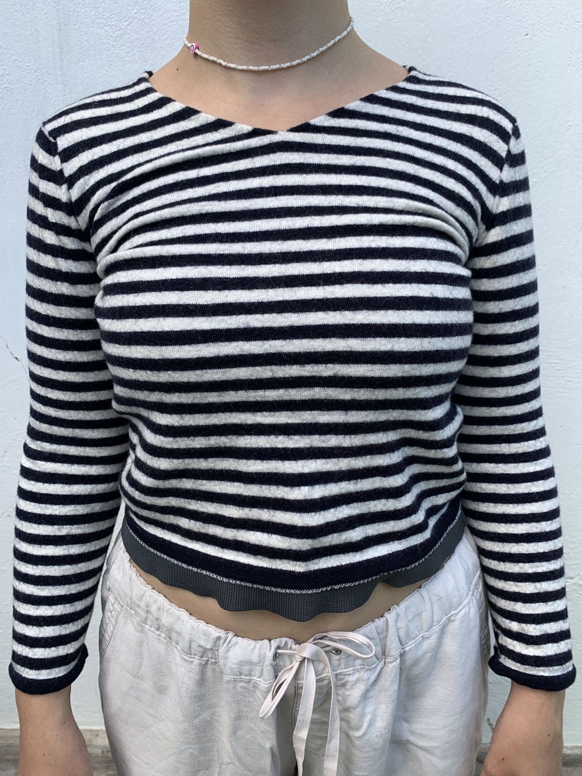 Comme des Garcons Archive Comme des Garcons Striped Wool Crop Sweater Size M / US 6-8 / IT 42-44 - 5 Thumbnail