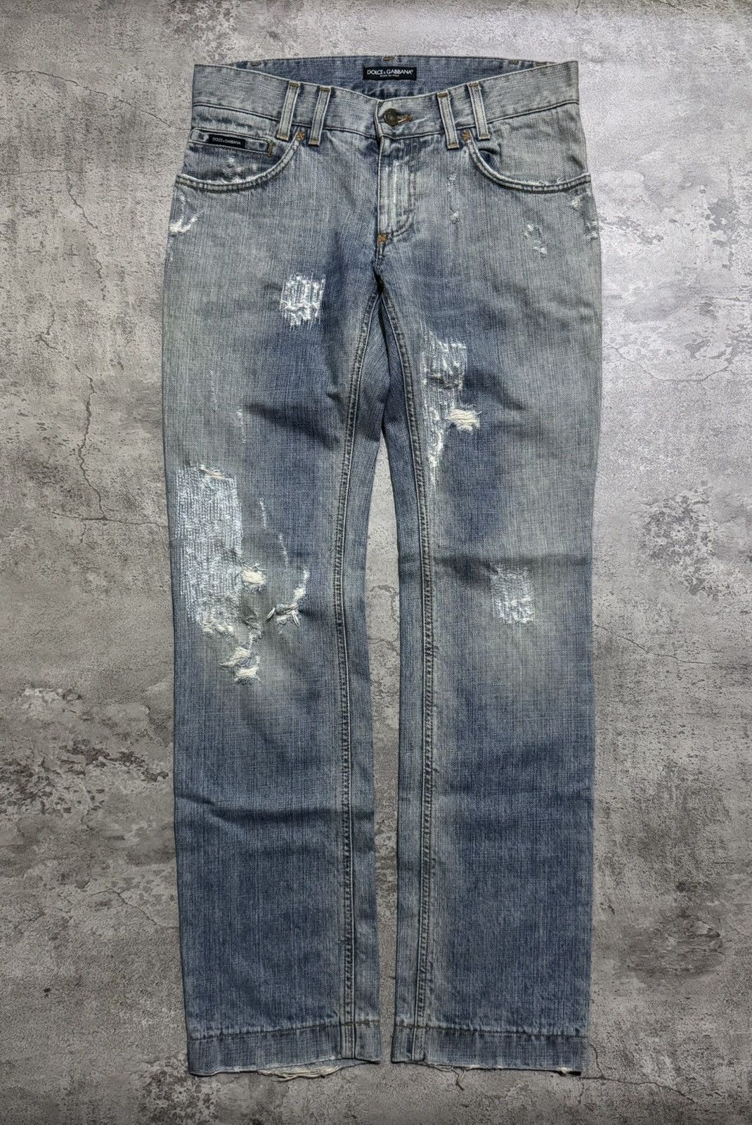 Dolce & Gabbana DOLCE & GABBANA DISTRESSED BOOTCUT JEANS Size US 33 - 1 Thumbnail