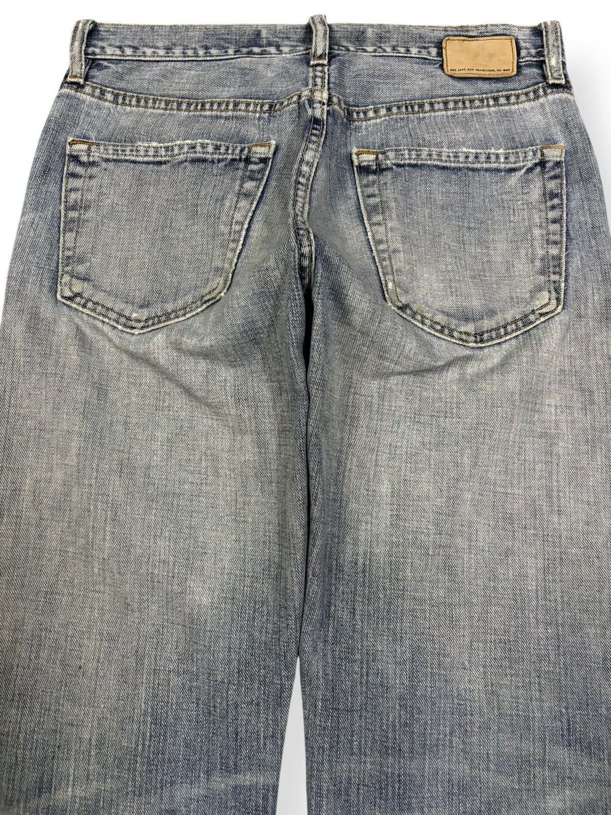 Balenciaga × Gap × Yeezy Vintage Gap 1969 Faded Slim Bootcut Distressed Grunge Jeans Size US 30 / EU 46 - 10 Thumbnail
