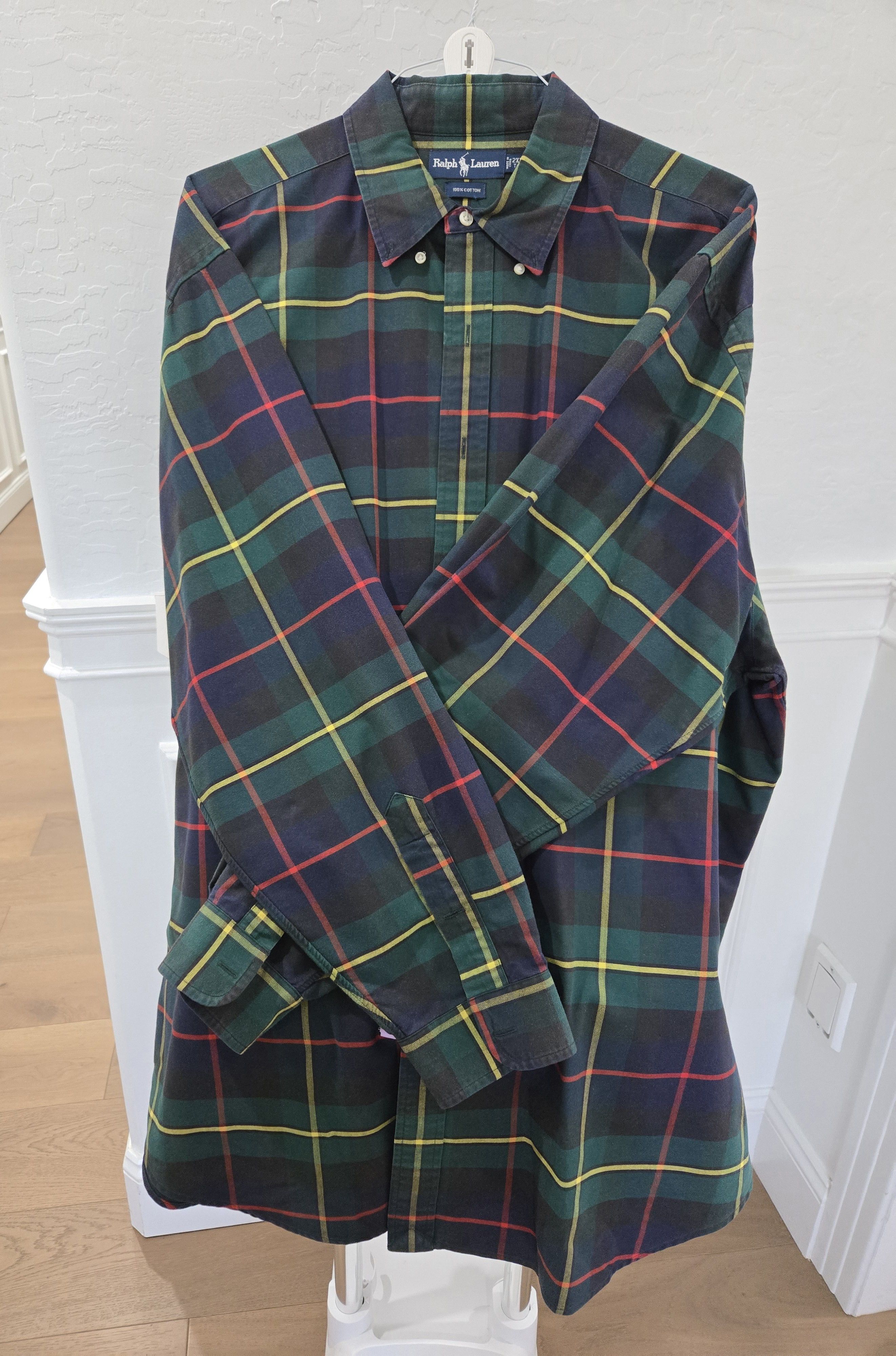 Polo Ralph Lauren Men's 2XLT Tall Ralph Lauren plaid button down shirt Size US XXL / EU 58 / 5 - 2 Thumbnail