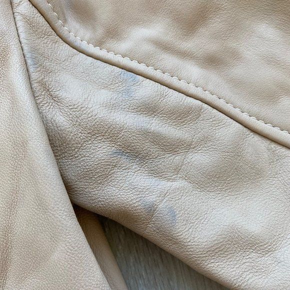 Allsaints NWT All Saints Cole Biker Leather Jacket Sand Brown Sz 2 Size XS / US 0-2 / IT 36-38 - 11 Thumbnail