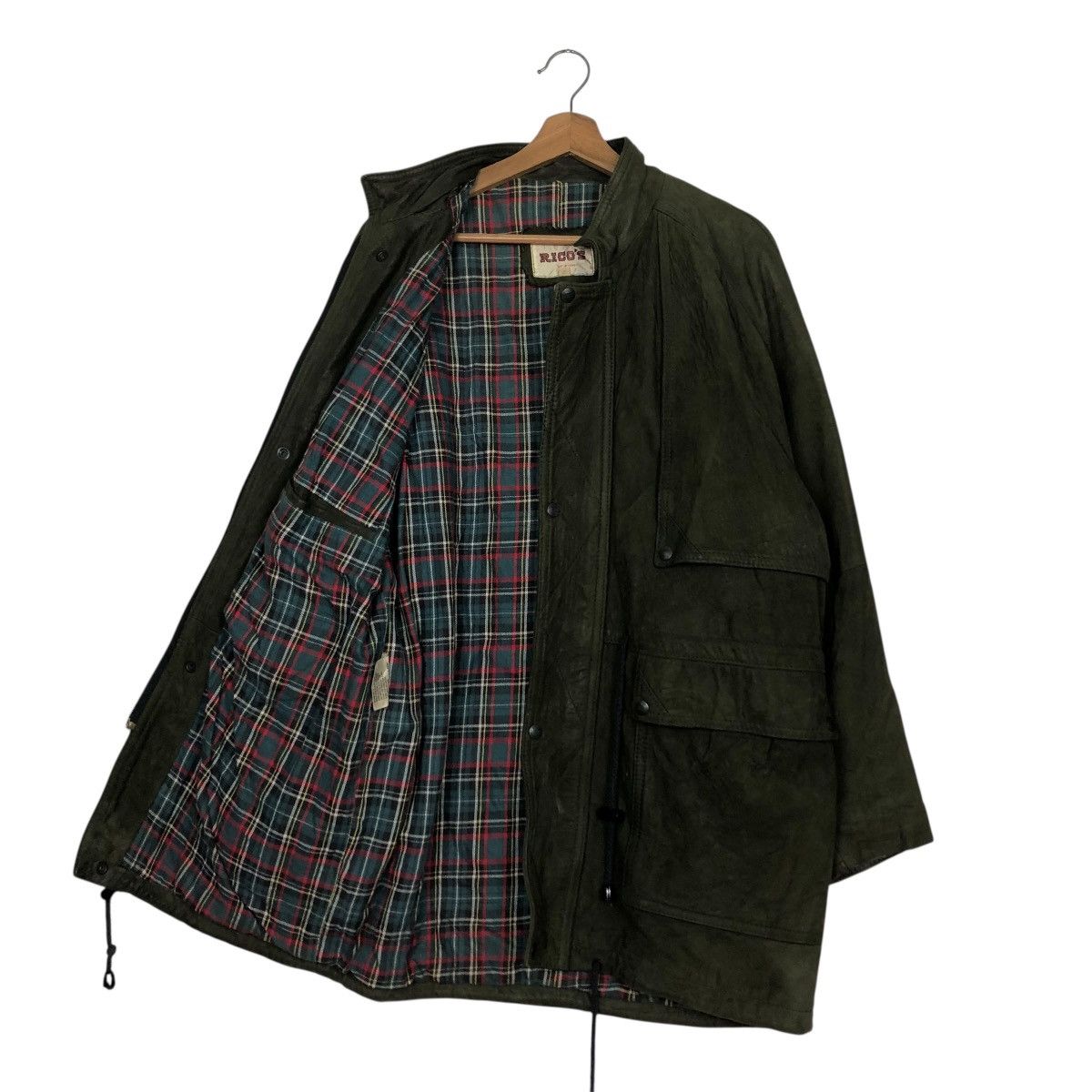 Vintage 🔥VINTAGE GENUINE LEATHER JACKET RICO’S BLANKET TARTAN DESIGN Size US S / EU 44-46 / 1 - 13 Thumbnail