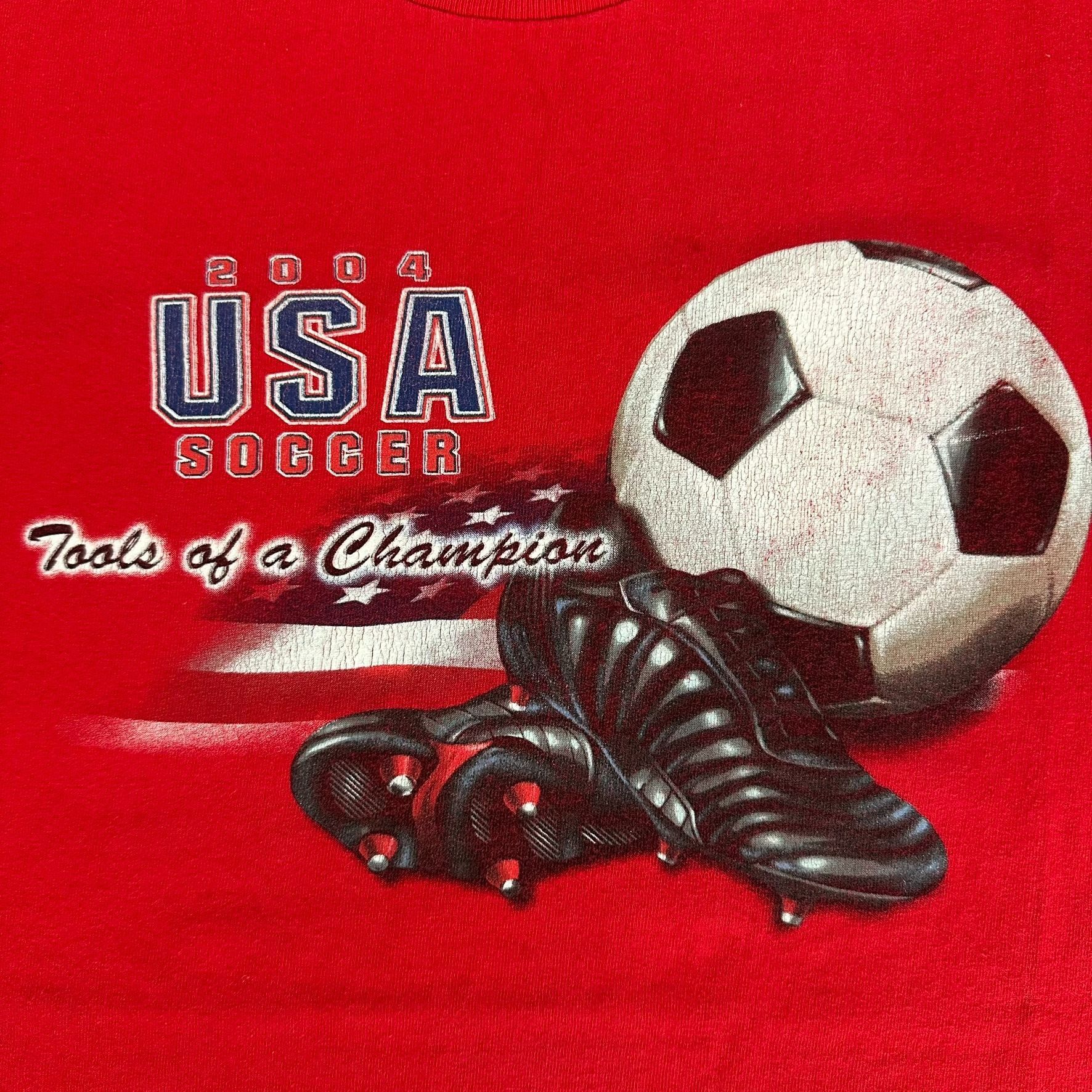 USA Olympics Vintage Team USA Soccer T-Shirt Y2K 2004 Olympic Games Tee Size US XL / EU 56 / 4 - 2 Thumbnail