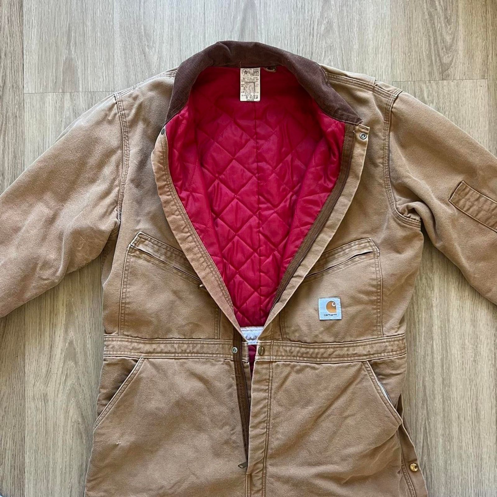 Carhartt Carhartt tan coveralls jumpsuit red insulation Size US 44 / EU 60 - 7 Thumbnail