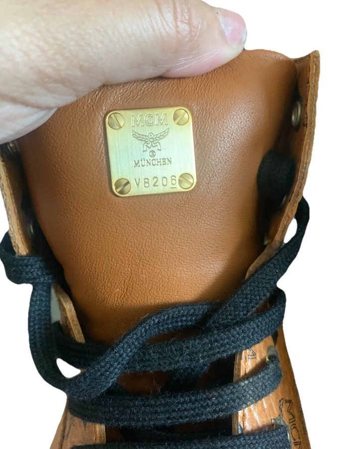 MCM MCM High-Top Visetos Cognac Men Size 45/12 Brown Leather Size US 12 / EU 45 - 3 Thumbnail