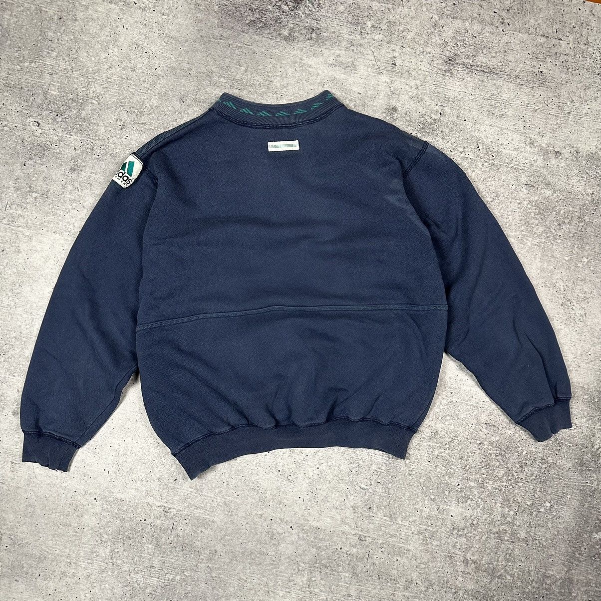 Adidas × Vintage Vintage 90s Adidas Equipment 1/4 Zip Sweatshirt Blue Size US M / EU 48-50 / 2 - 16 Thumbnail