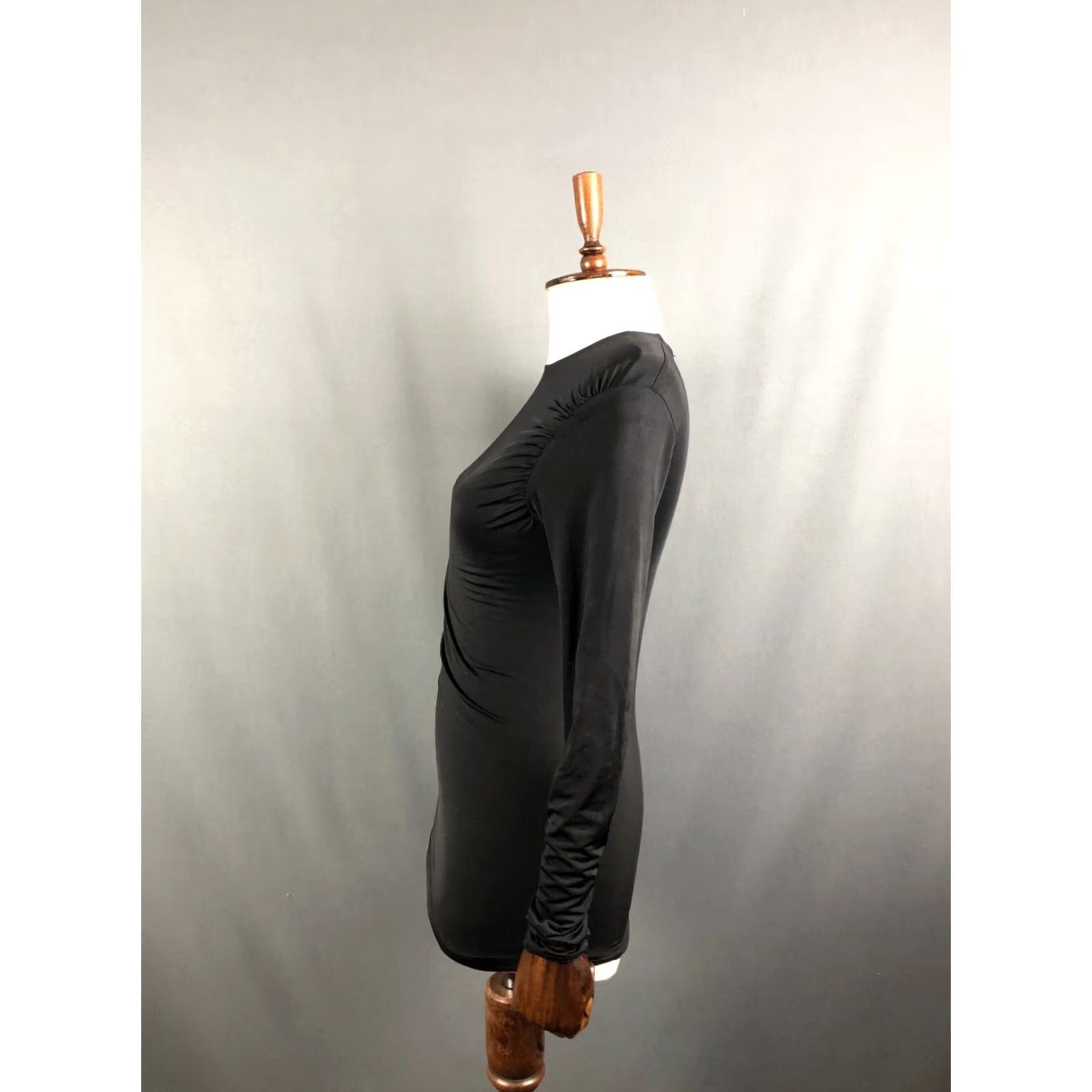 BIMBA Y LOLA Bimba Y Lola Top Blouse Womens S Black Polyester Jersey Crew Neck Casual Sleeve Regular Fit Short Description Not Needed Size S / US 4 / IT 40 - 2 Thumbnail