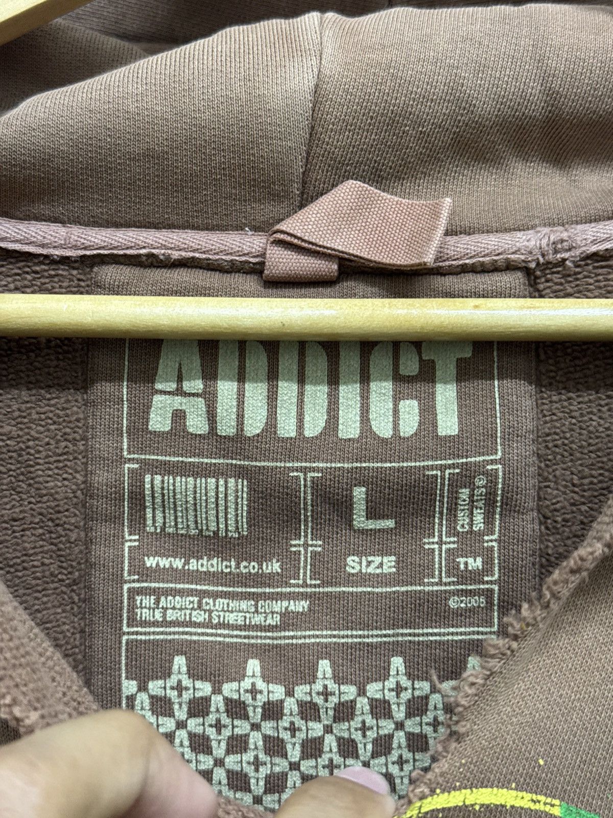 Vintage 2000s Distressed Addict British Streetwear Grunge Hoodie Size US L / EU 52-54 / 3 - 6 Thumbnail