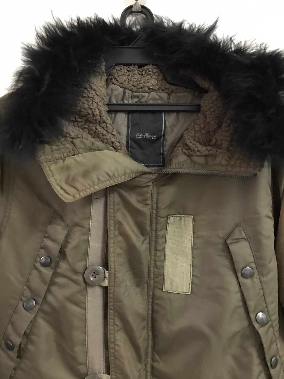 Issey Miyake × Tete Homme Issey Miyake Tete Homme Military Fur Fleece Hoodie jacket Size US M / EU 48-50 / 2 - 9 Thumbnail