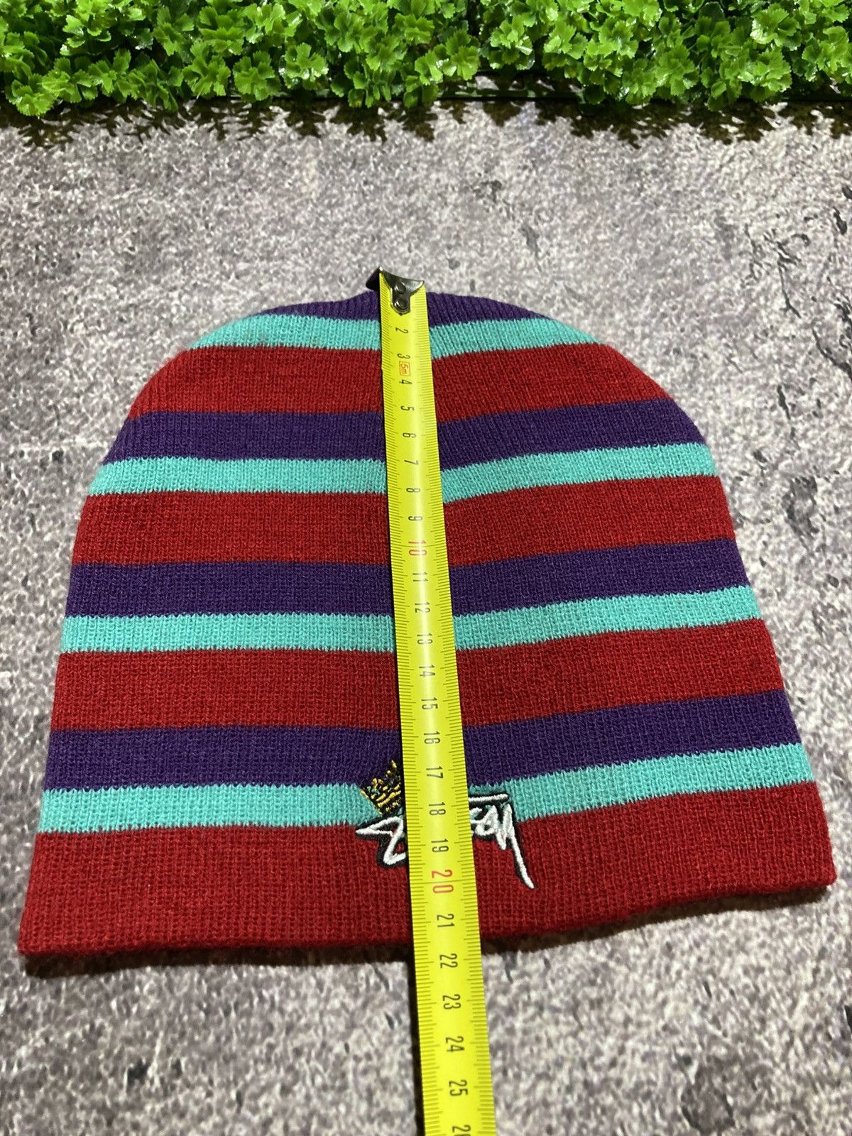 Stussy Vintage Stüssy Crown Logo Beanie Hat Striped Cap Archive Size ONE SIZE - 5 Thumbnail