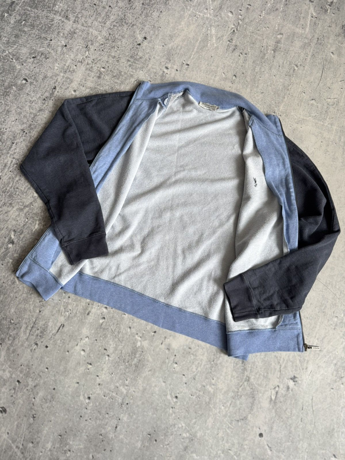 Vintage × Yves Saint Laurent Vintage zip jacket YVES SAINT LAURENT blue sweatshirt Size US XL / EU 56 / 4 - 5 Thumbnail