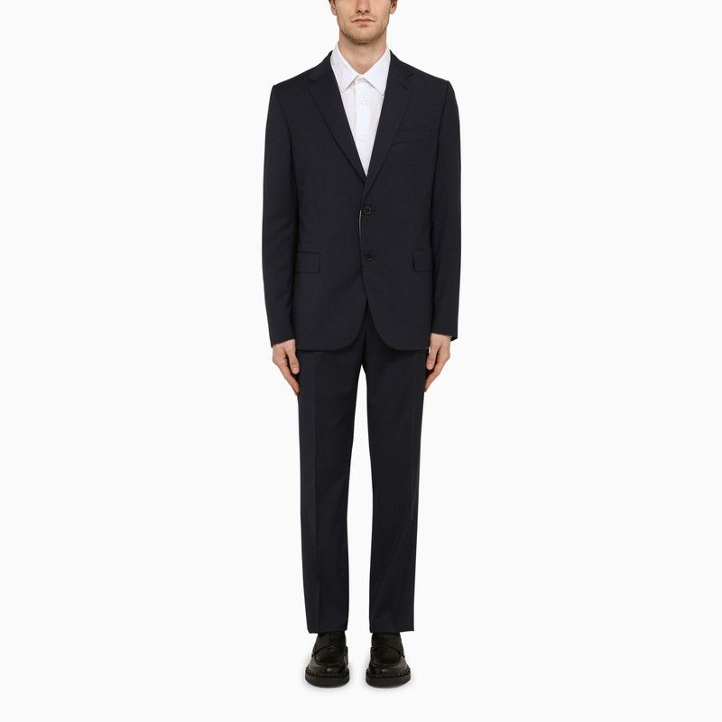 image of Valentino Navy Blue Single-Breasted Suit In Wool, Men's (Size XL)