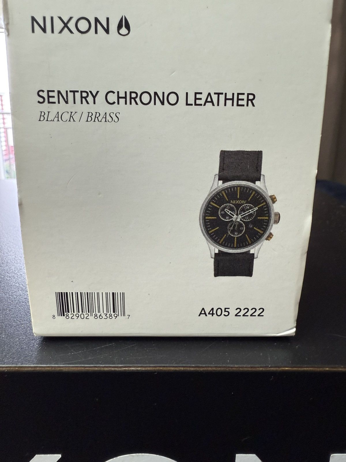 Nixon Nixon Sentry Chrono Leather Black / Brass Size ONE SIZE - 6 Thumbnail