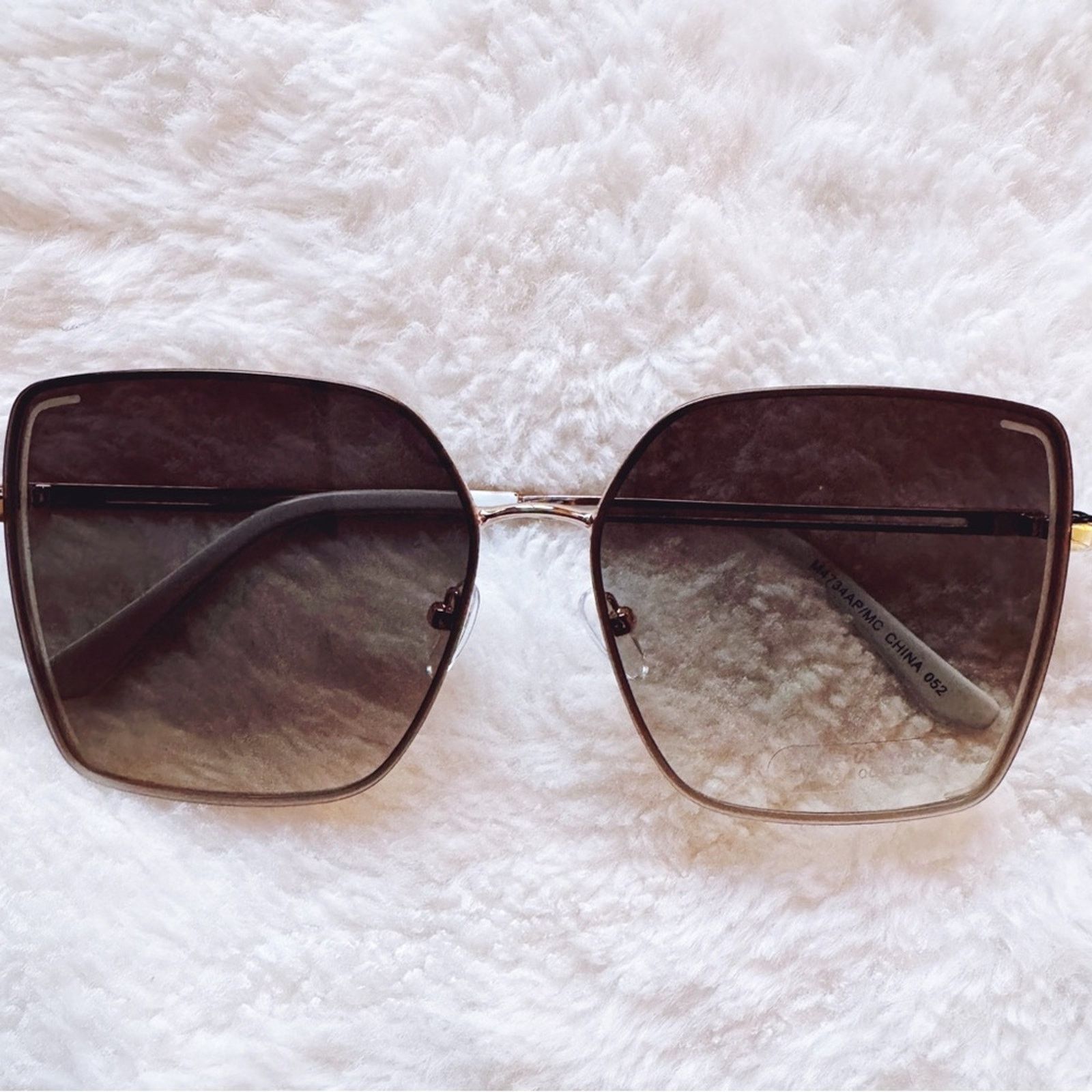 Other Monica Clear Blue Geometric Sunglasses Size ONE SIZE - 3 Thumbnail