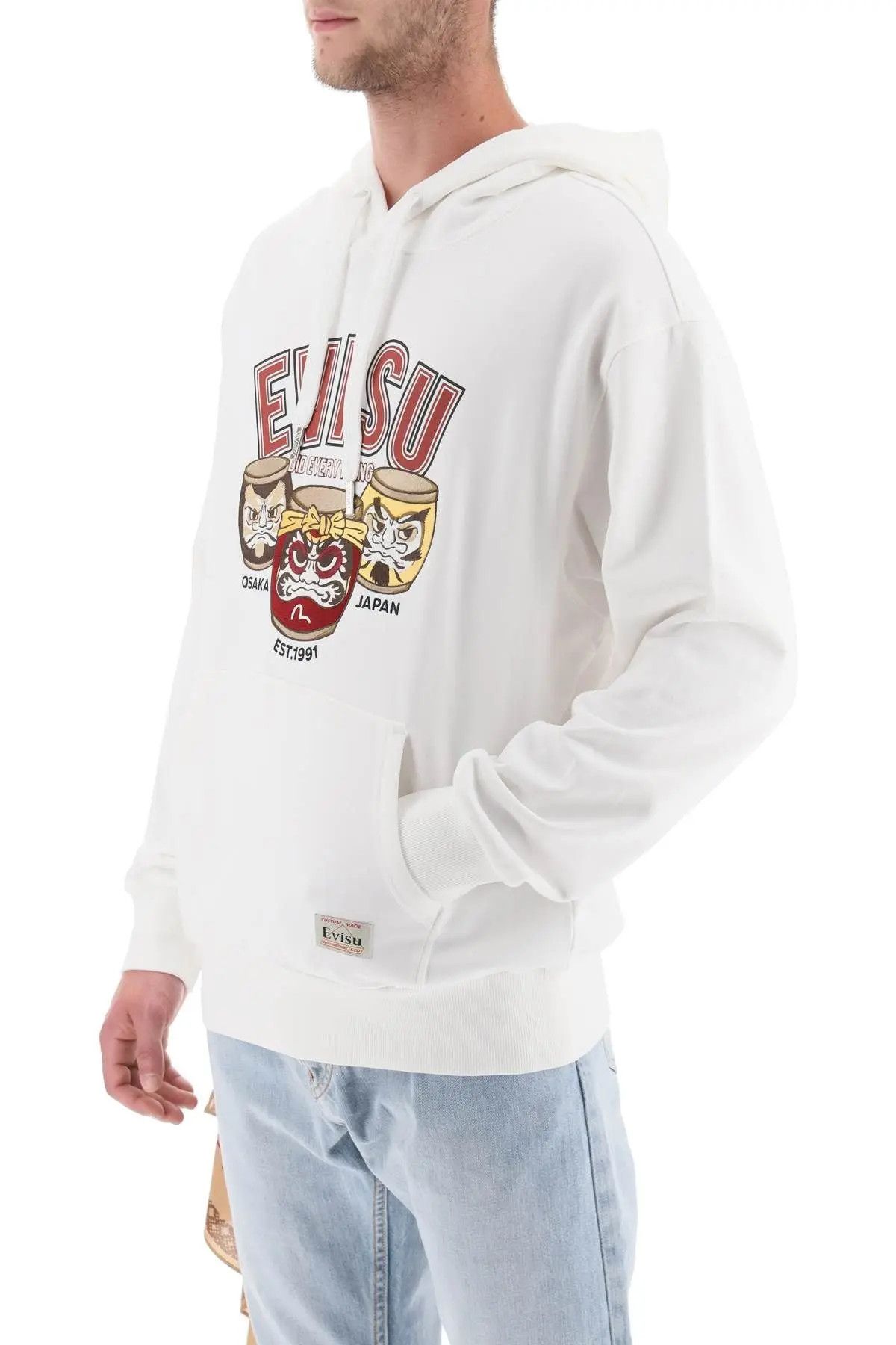 Evisu o1s22i1n0224 Embroidery & Print Hoodie in White Size US M / EU 48-50 / 2 - 4 Thumbnail