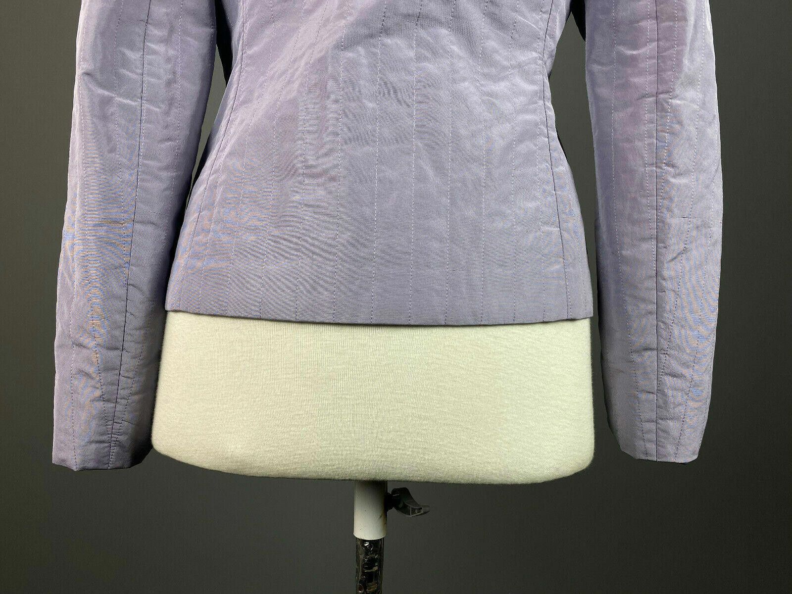 Designer Max Mara Purple Silk Blend Basic Jacket Size USA 8 Size M / US 6-8 / IT 42-44 - 8 Thumbnail
