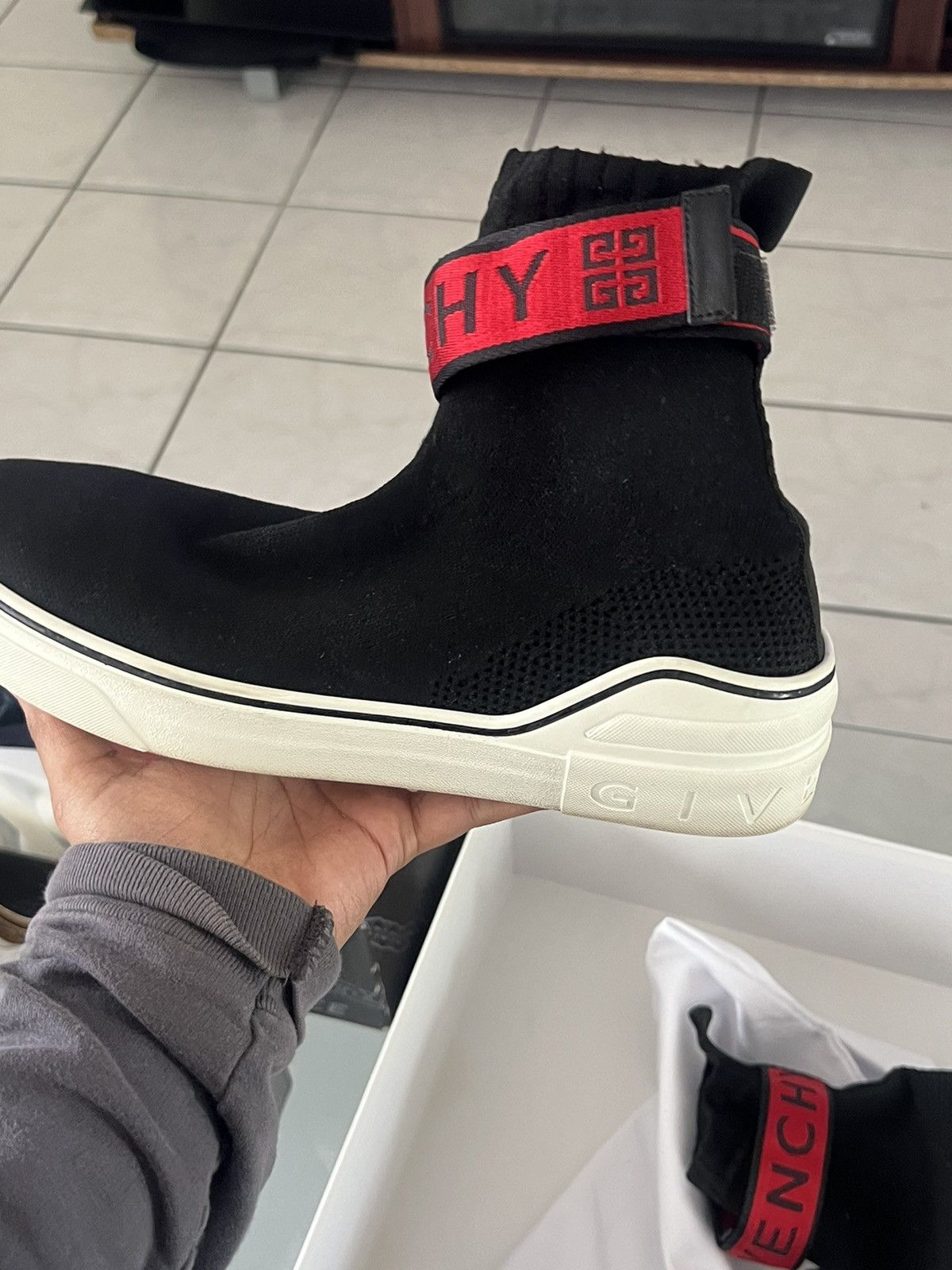 Givenchy Givenchy Mens Black George V Sock Sneakers Boots Size US 8.5 / EU 41-42 - 3 Thumbnail