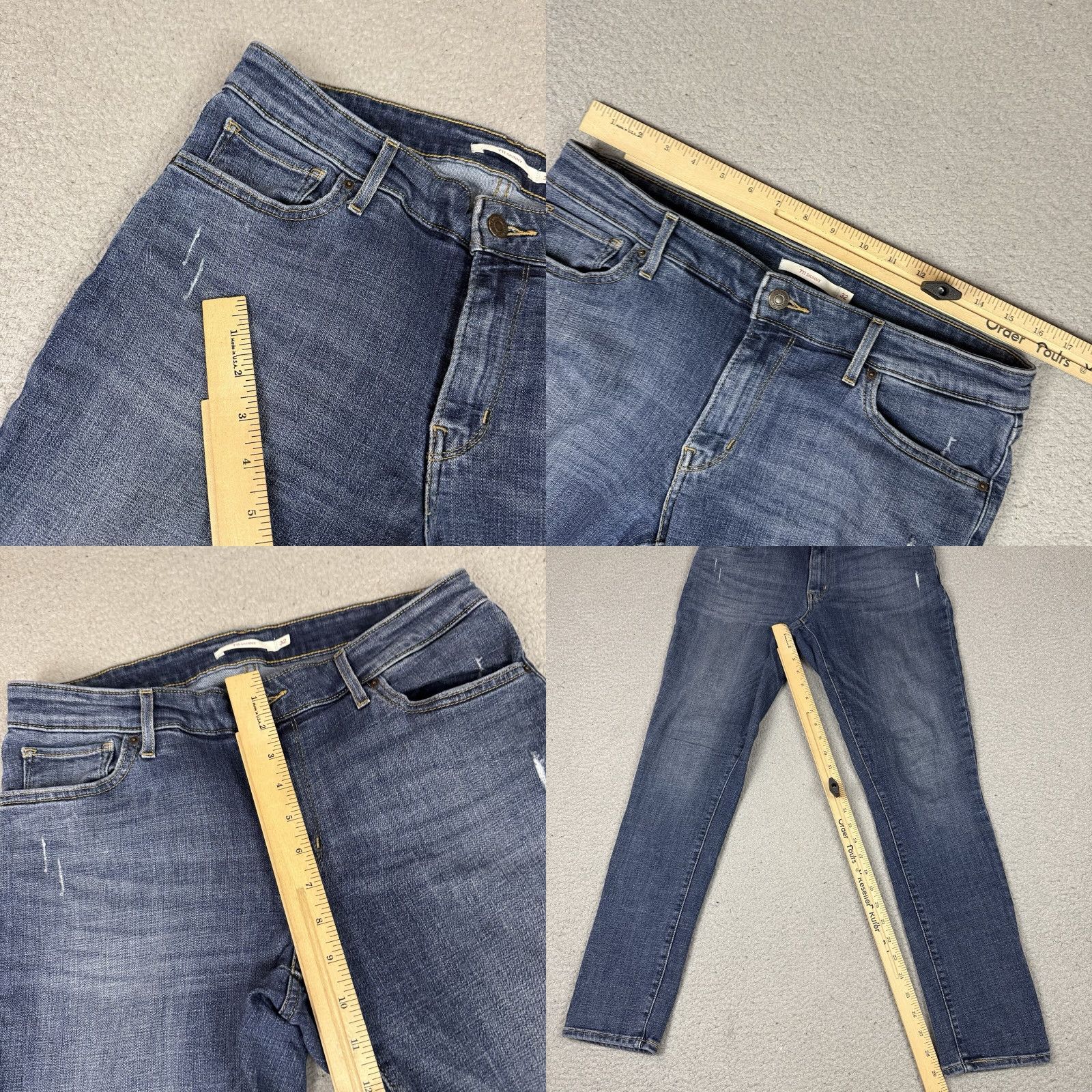 Levi's VINTAGE Levi's 711 Jeans Mens 32x30 Blue Denim Skinny 5-Pocket Design Stretch Comfort Size US 32 / EU 48 - 9 Thumbnail