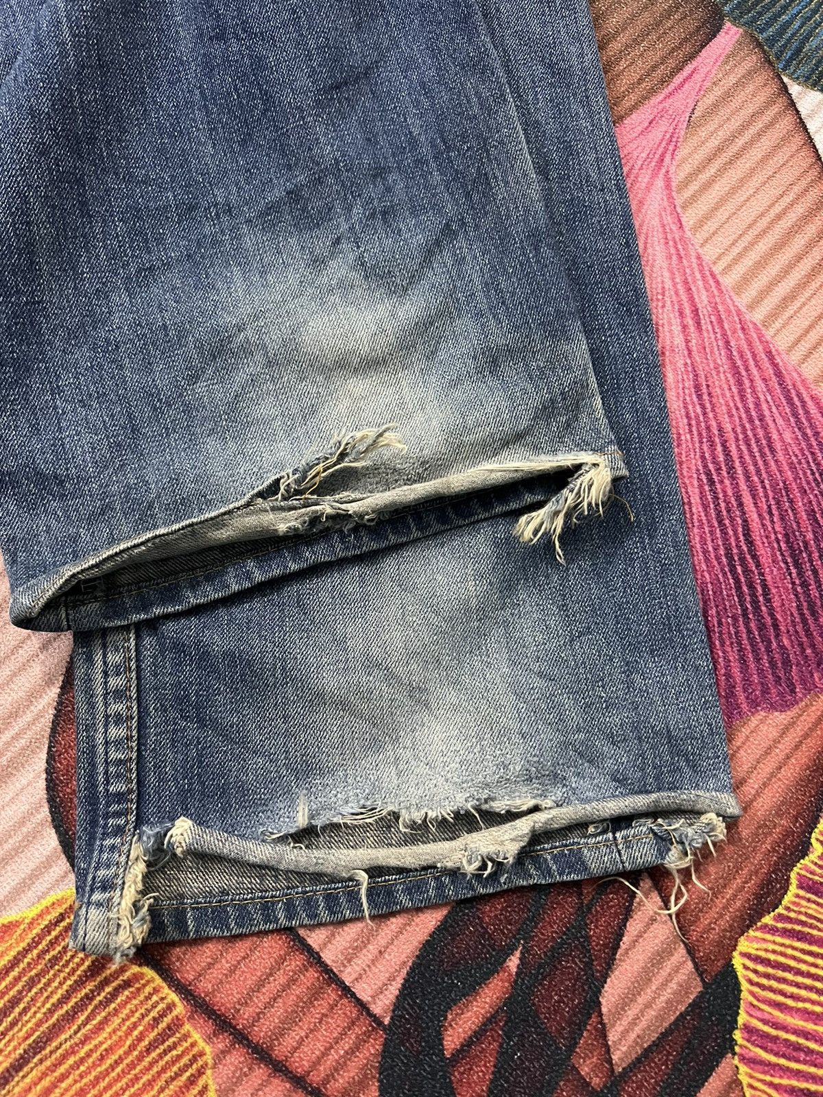 Levi's Vintage Levi’s 503 Distressed Denim Pants w32 Size US 32 / EU 48 - 6 Thumbnail