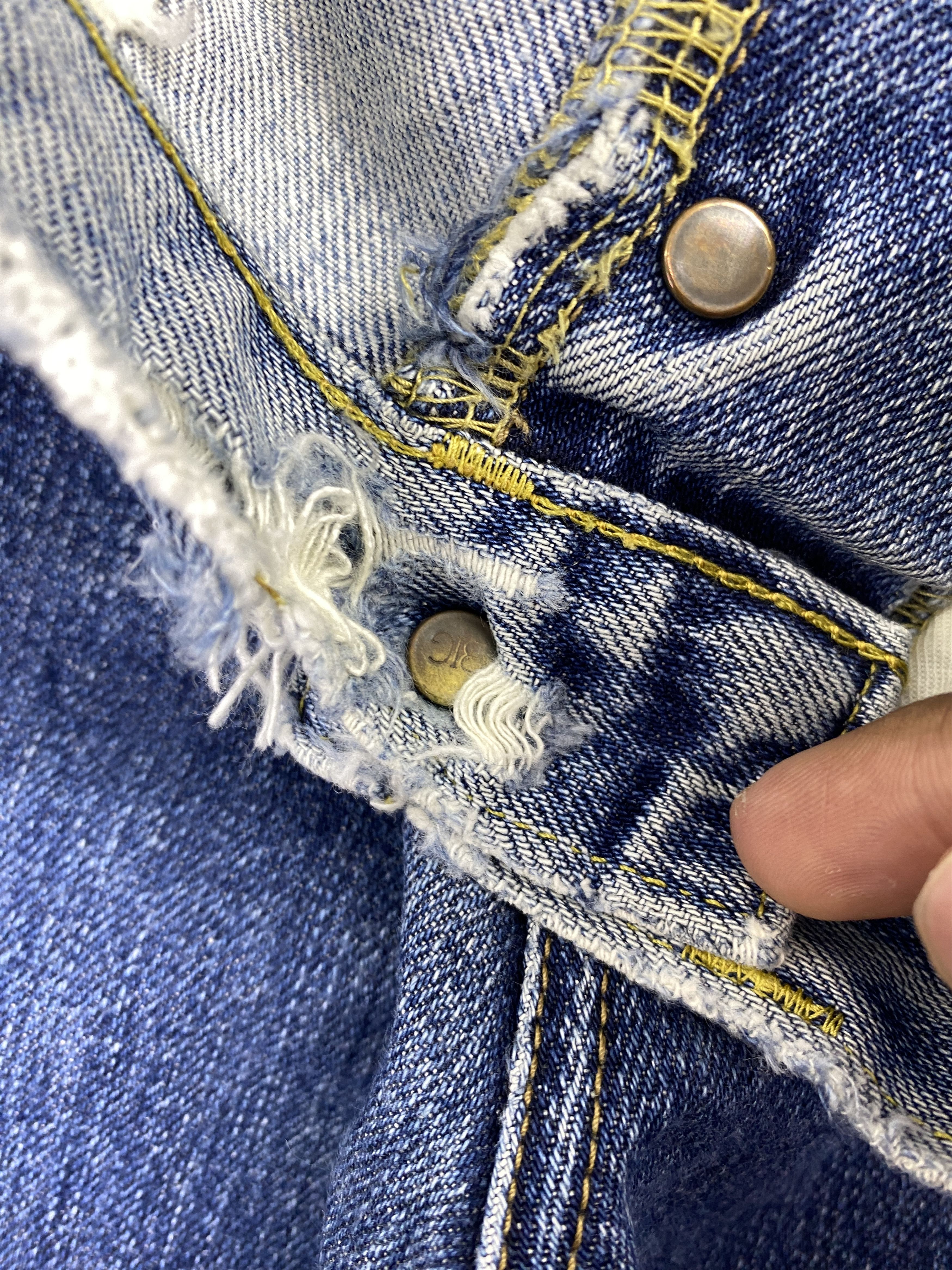 Big John Vintage Big John Faded Blue Button Fly Denim DP2880 Size US 26 / EU 42 - 8 Thumbnail