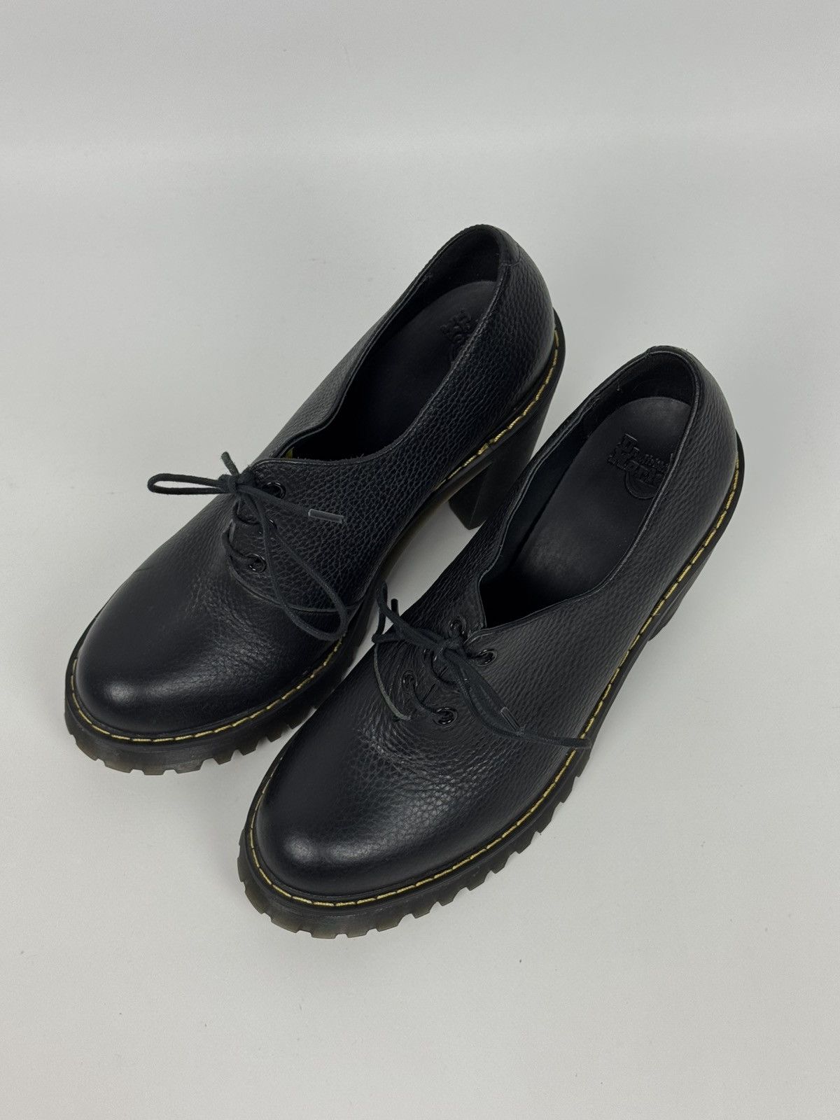 Dr. Martens Dr. Martens Salome II Leather Platforms Heels Shoes Size US 10 / IT 40 - 3 Thumbnail