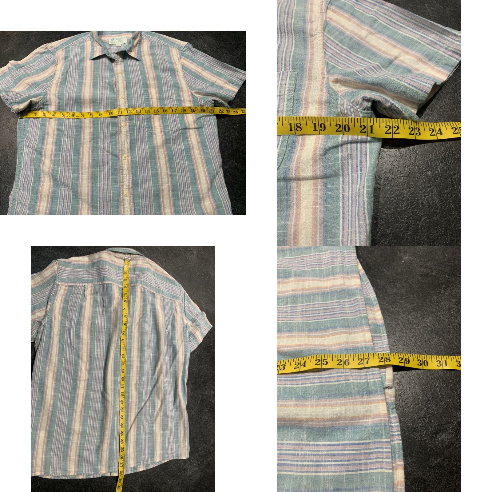 American Eagle Outfitters American Eagle Men’s M Shirt Cotton Button-Up Short Sleeve Collared Multicolor Casual Size US M / EU 48-50 / 2 - 8 Thumbnail