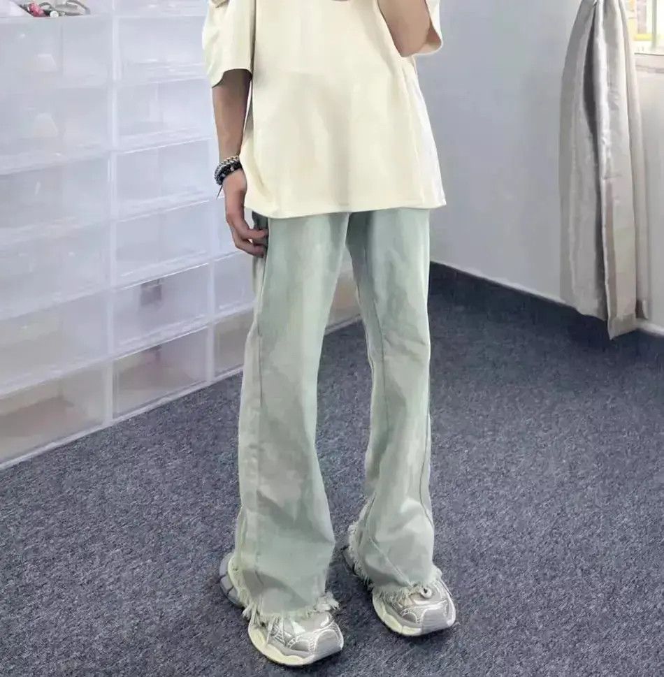 Japanese Brand Retro washed micro flared pleated jeans Size US 32 / EU 48 - 2 Thumbnail