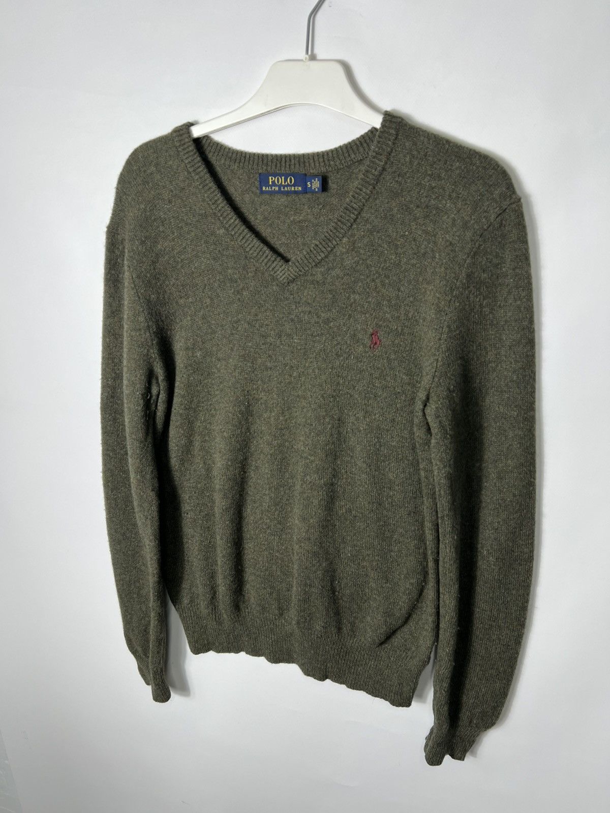 Polo Ralph Lauren Vintage streetwear Polo Ralph Lauren V neck Wool Sweater Size US S / EU 44-46 / 1 - 2 Thumbnail