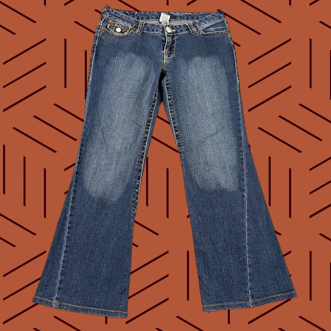 True Religion VINTAGE True Religion Jeans Womens 32 x 31 Flared Leg Denim Hip Hop Retro Blue Size 24" / US 00 / IT 34 - 1 Thumbnail