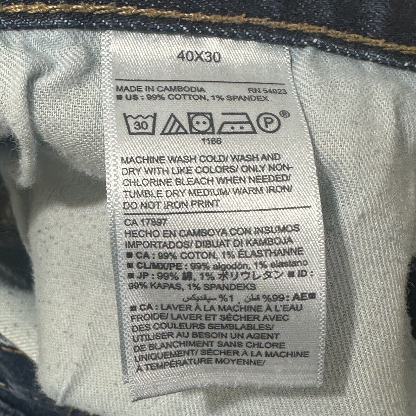 Old Navy Old Navy 40x29 Boot Cut Blue Denim Distressed Ripped Jeans Size 40" / US 18 - 6 Thumbnail